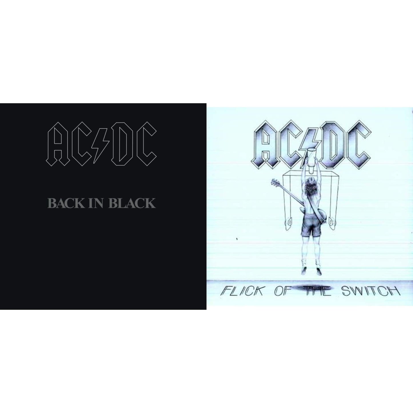 Ac/Dc - Back In Black (180G) & Flick Of The Switch (180G) - LP Vinyl Bundle