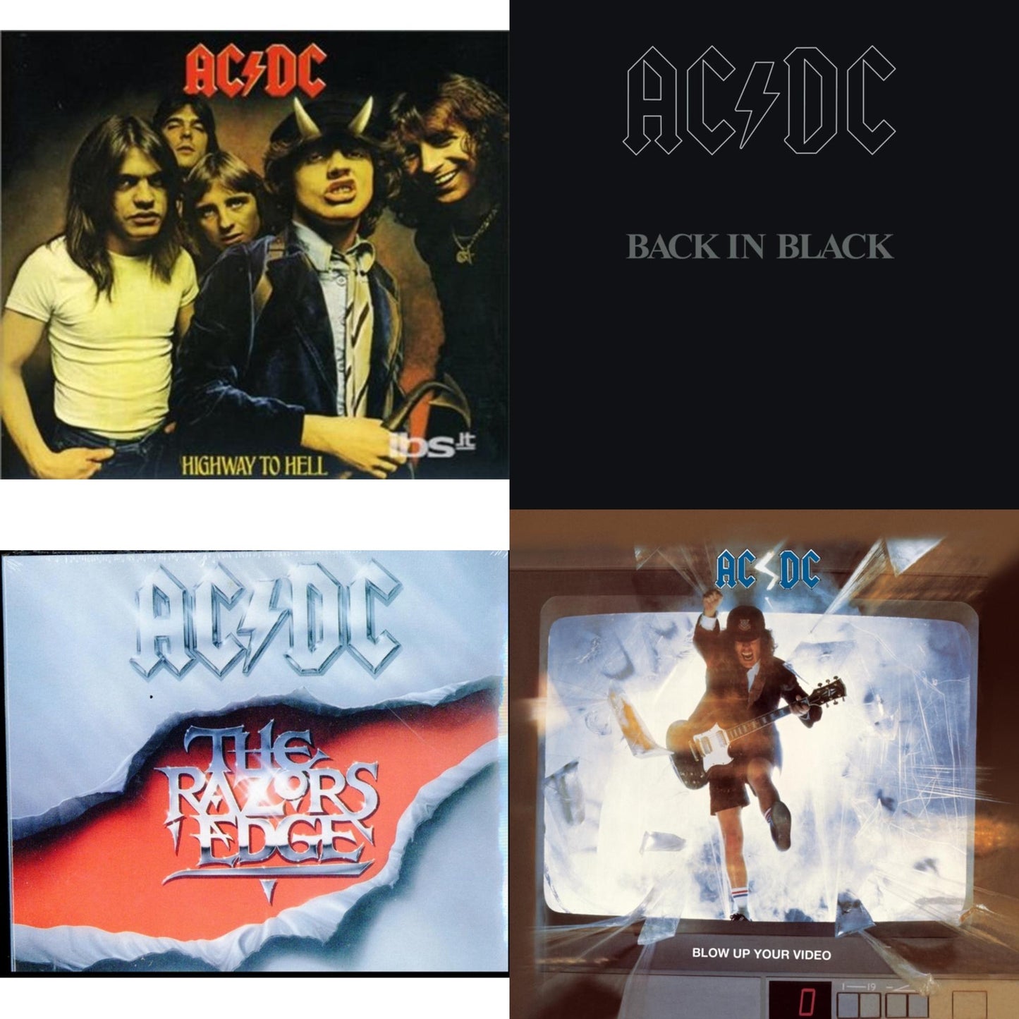 Ac/Dc - Highway To Hell & Back In Black & Razor's Edge & Blow Up Your Video - CD Bundle