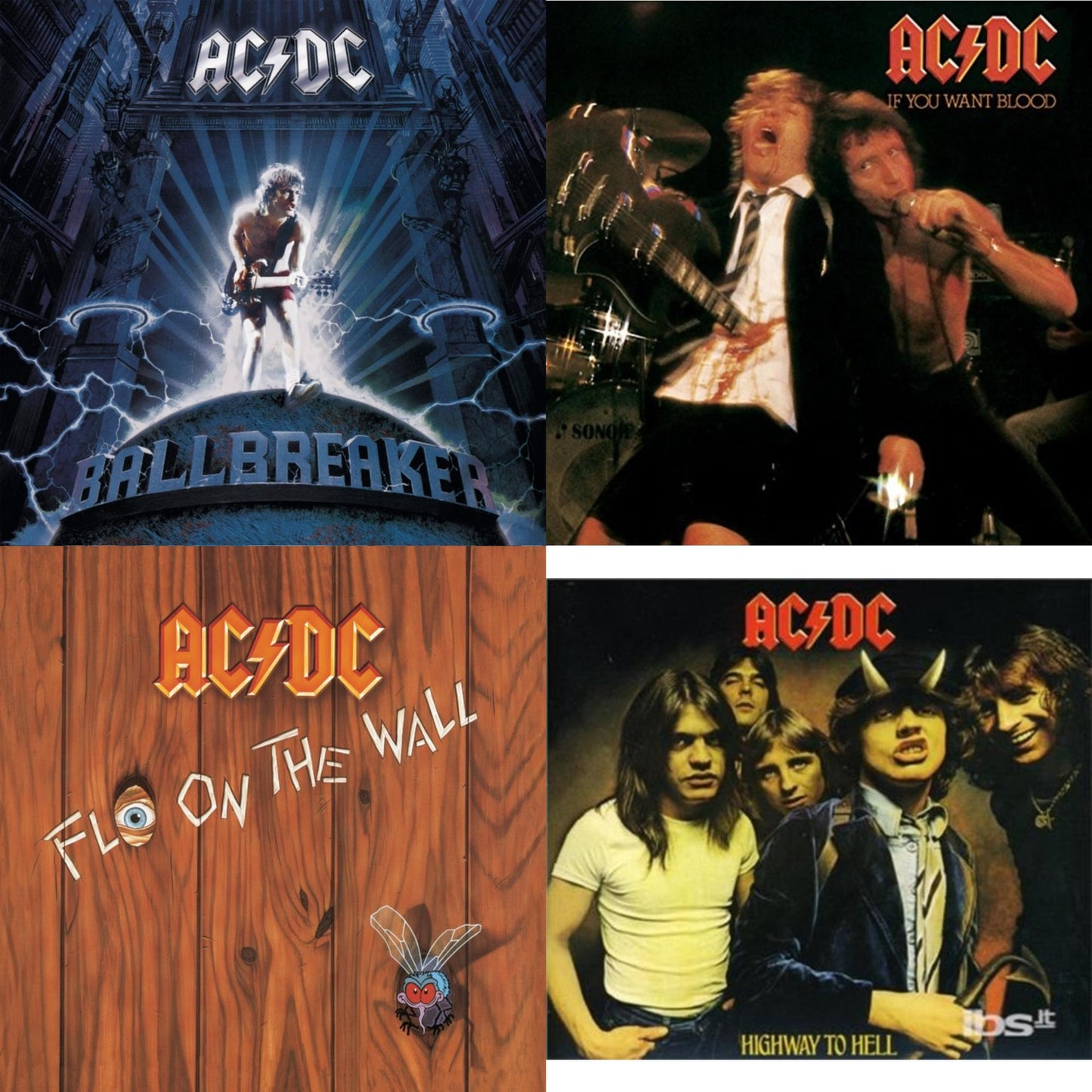 Ac/Dc - If You Want Blood You've Got It & Highway To Hell & Ballbreaker & Fly On The Wall - CD Bundle