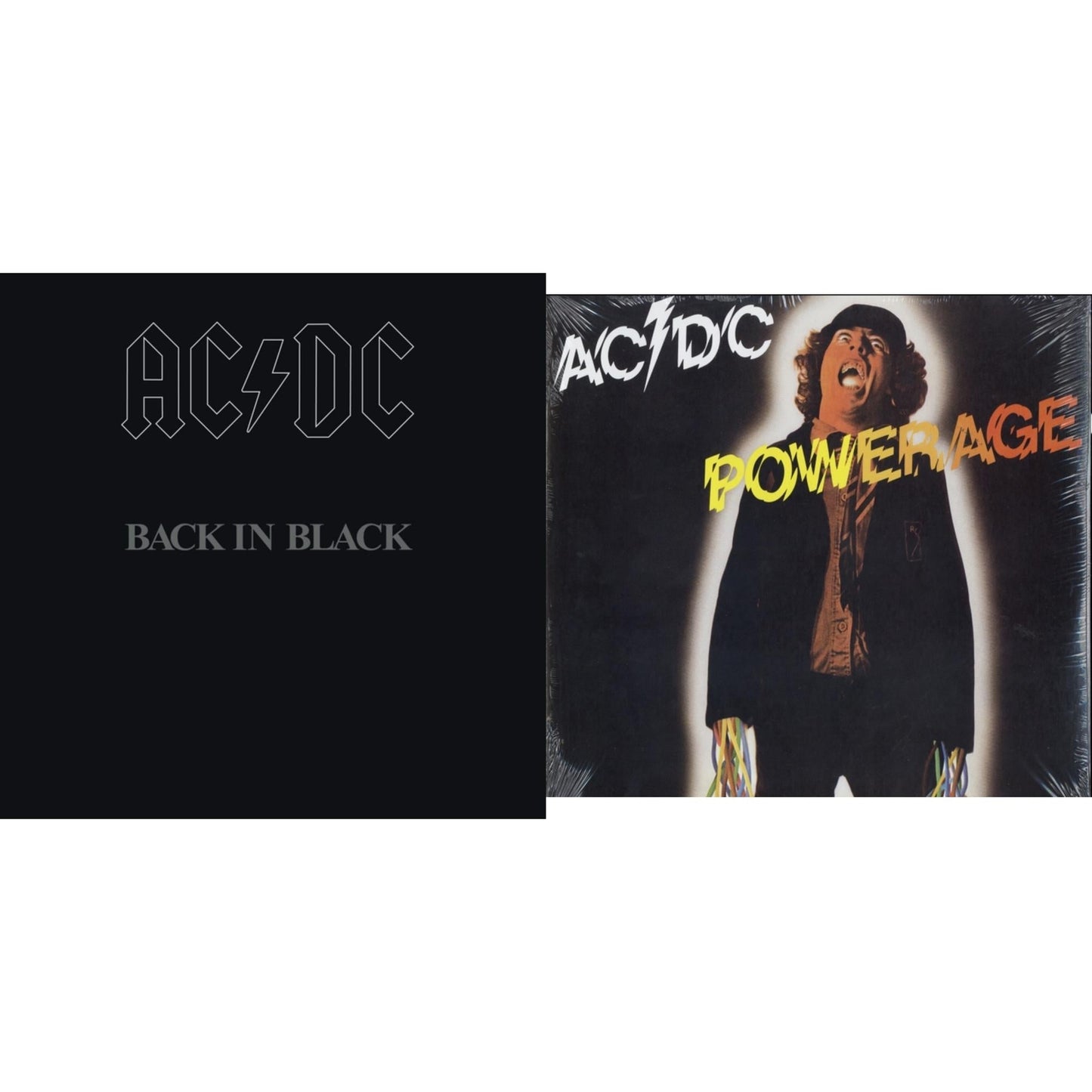 Ac/Dc - Powerage (180G) & Back In Black (180G) - LP Vinyl Bundle