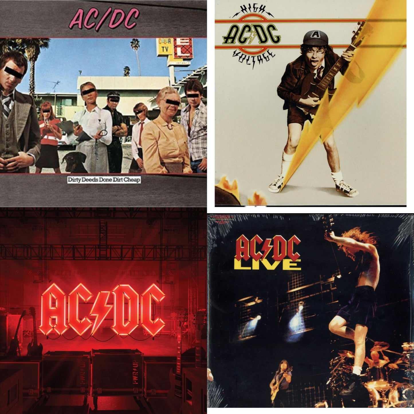 Ac/Dc - Power Up (180G/Gatefold Jacket/Inner Sleeve) & High Voltage (180G) & Dirty Deeds Done Dirt Cheap (180G) & Live (2LP/180G)