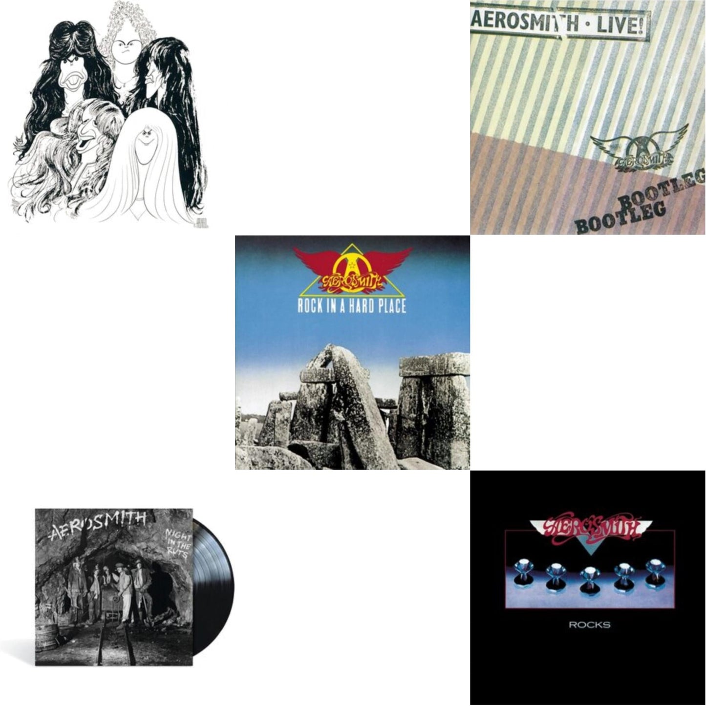 Aerosmith - Night In The Ruts & Rocks & Rock In A Hard Place & Live! Bootleg (2LP) & Draw The Line