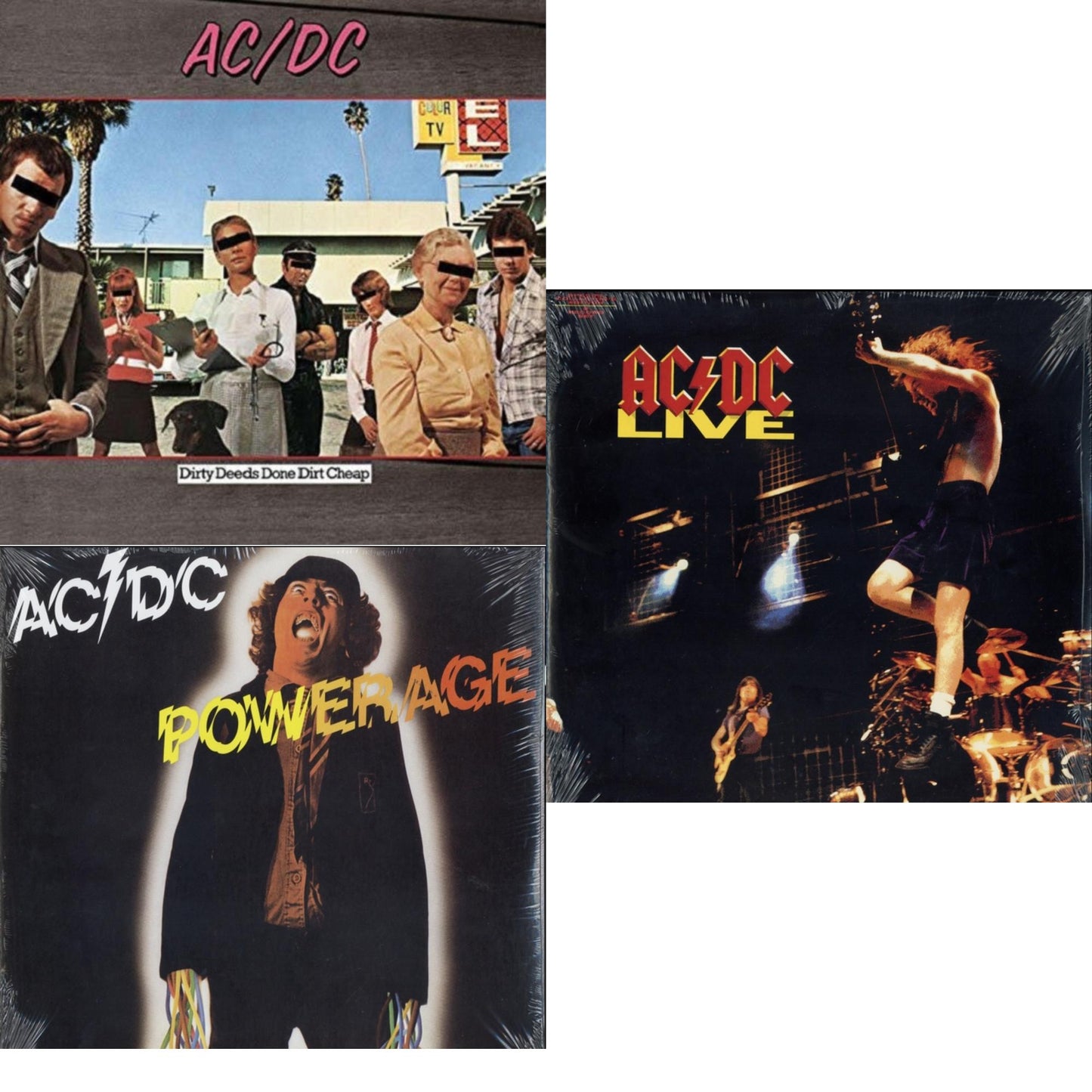 Ac/Dc - Dirty Deeds Done Dirt Cheap (180G) & Powerage (180G) & Live (2LP/180G)