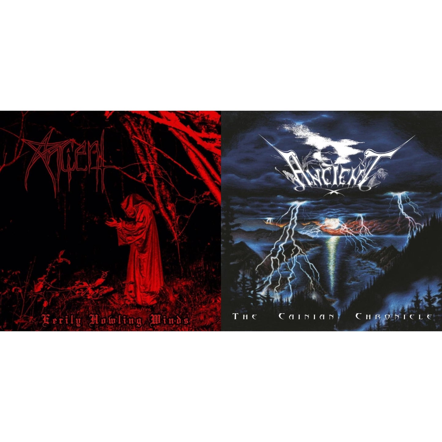 Ancient - Eerily Howling Winds (2LP) & Cainian Chronicle (2LP/Limited/Transparent Blue/Black Marbled Vinyl)