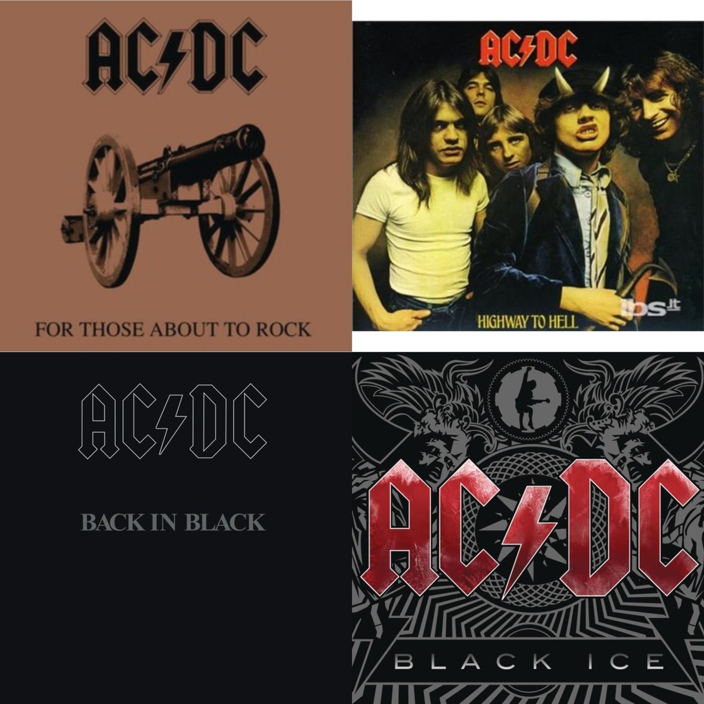 Ac/Dc - Highway To Hell & Back In Black & For Those About To Rock & Black Ice - CD Bundle