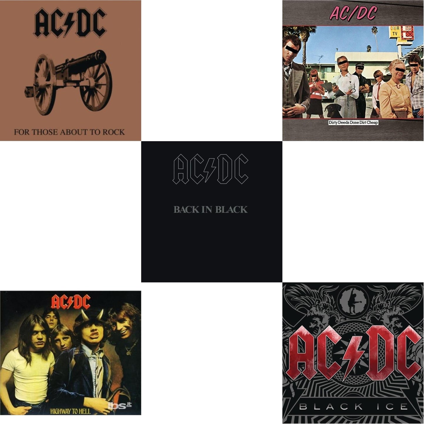 Ac/Dc - Dirty Deeds Done Dirt Cheap & Highway To Hell & Back In Black & For Those About To Rock & Black Ice - CD Bundle