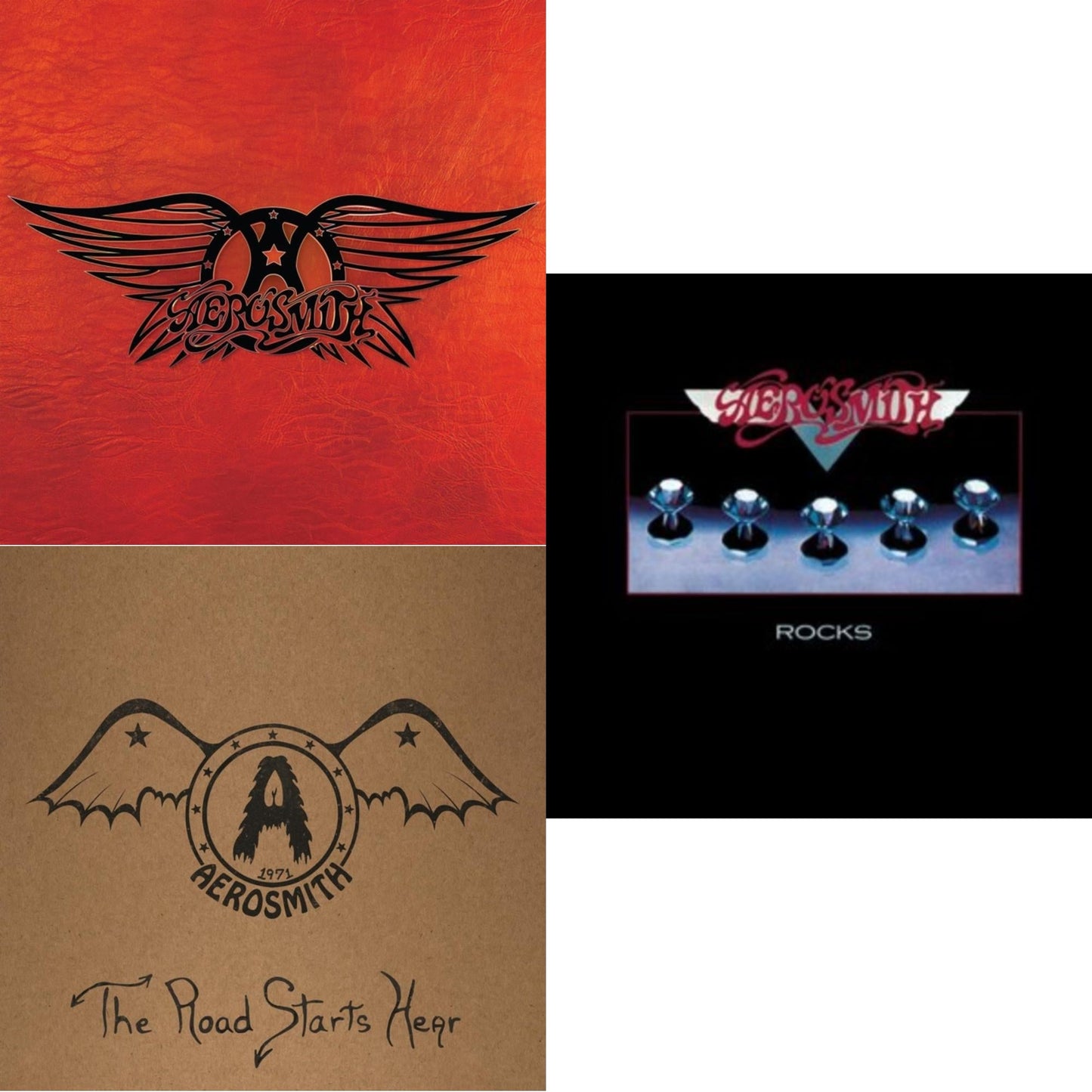 Aerosmith - 1971: The Road Starts Here & Greatest Hits & Rocks - LP Vinyl Bundle