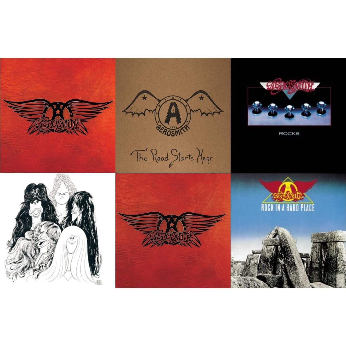 Aerosmith - 1971: The Road Starts Here & Greatest Hits & Greatest Hits (2LP) & Rocks & Rock In A Hard Place & Draw The Line