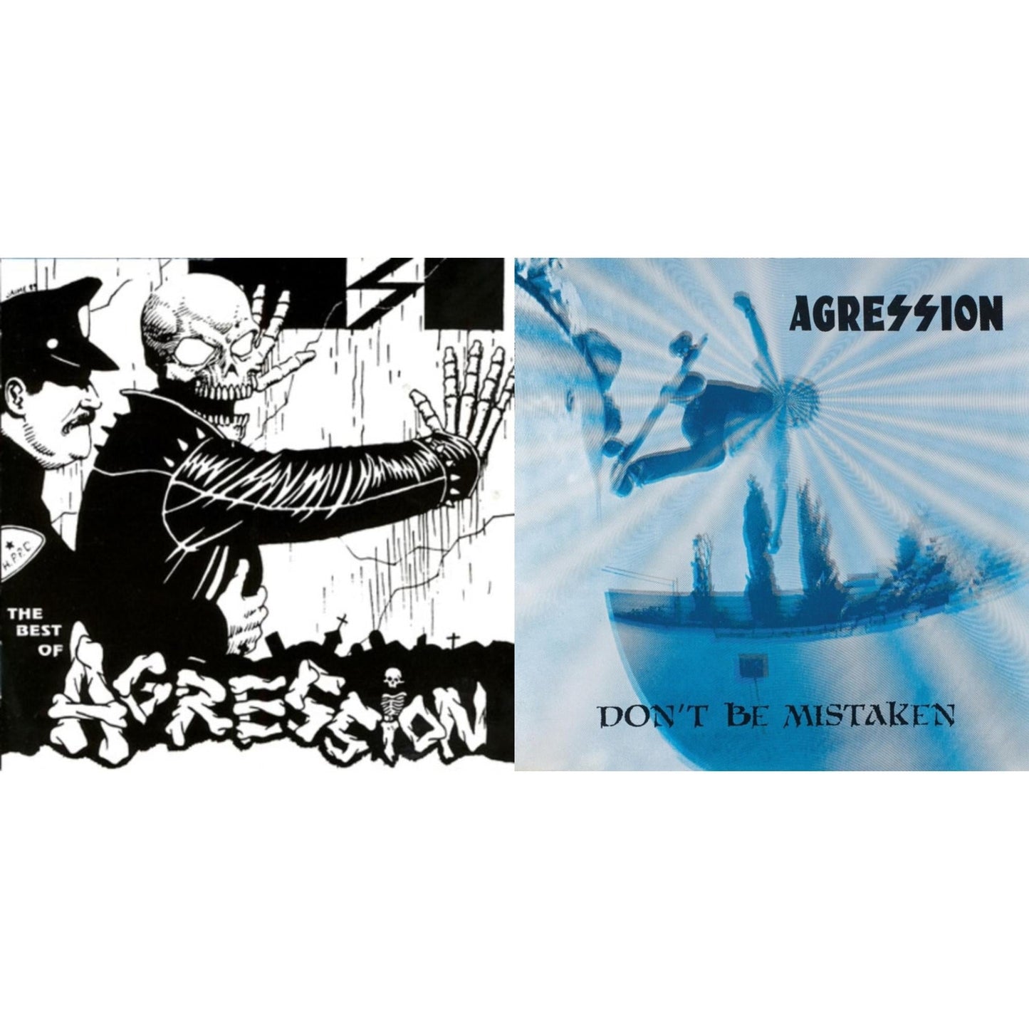 Agression - Don't Be Mistaken (Clear & Blue Cloud LP Vinyl) & Greatest (Black/White Splatter LP Vinyl)