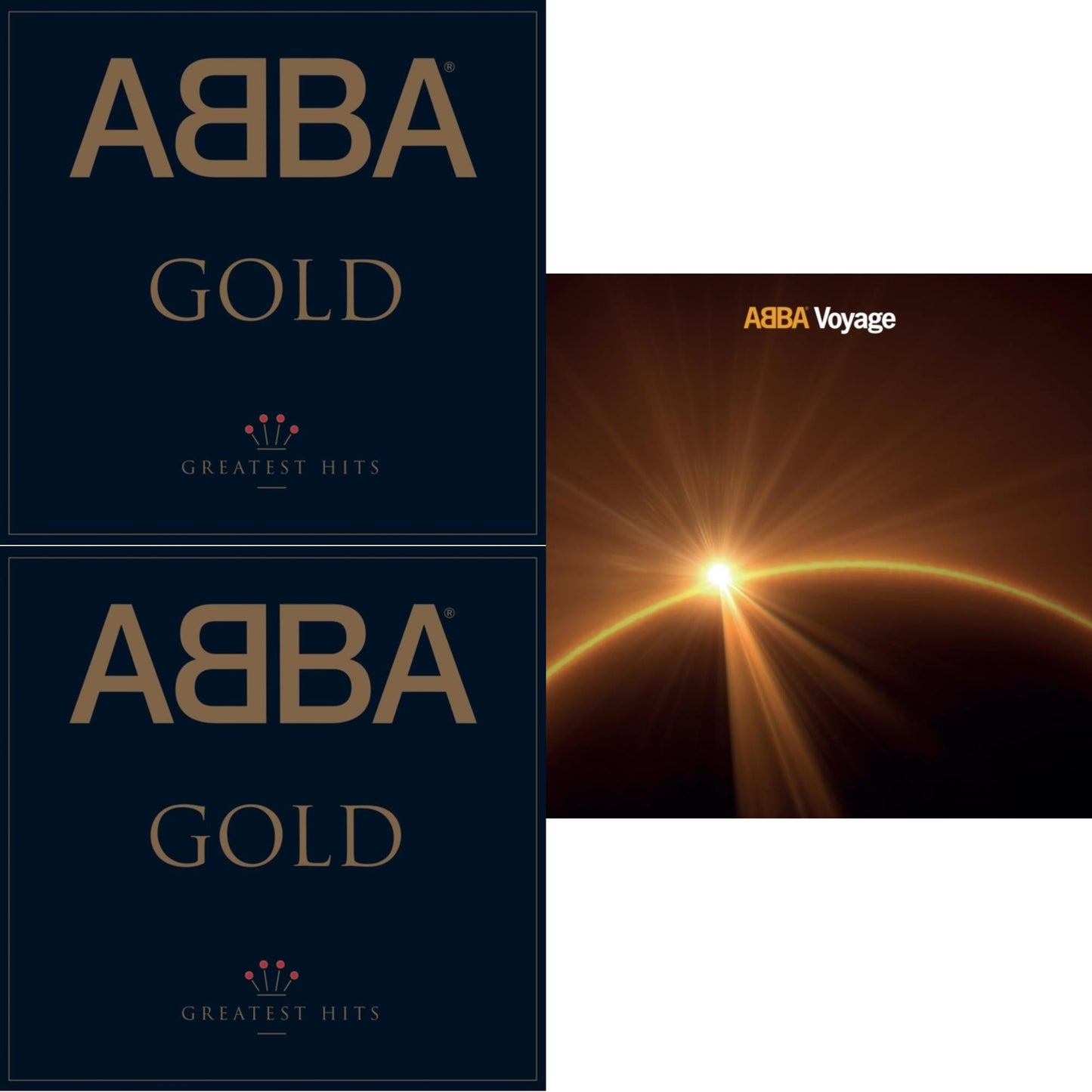 Abba - Voyage & Gold - Greatest Hits (Picture Disc/2LP) & Gold - Greatest Hits (Gold Vinyl/2LP)