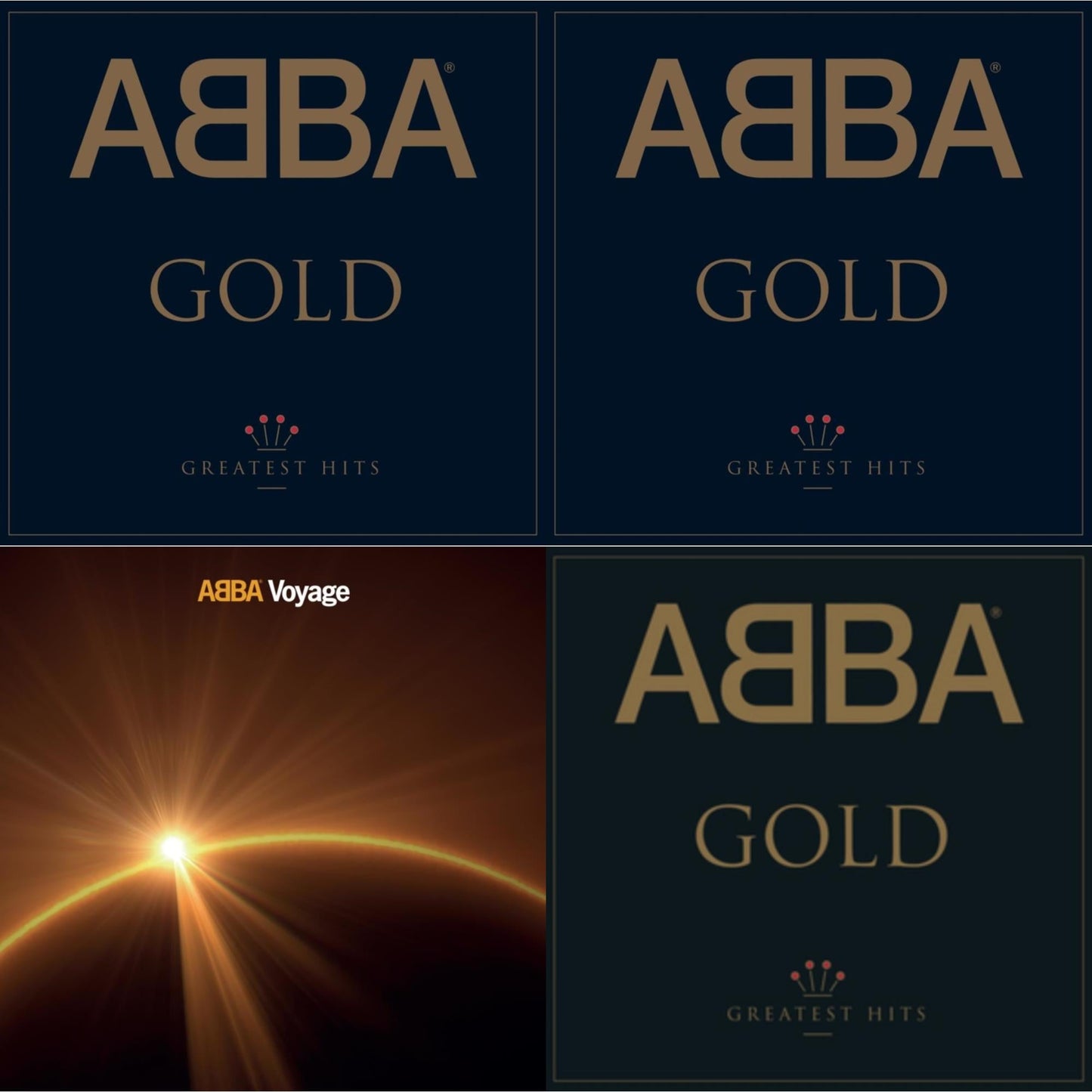 Abba - Gold (2LP) & Voyage & Gold - Greatest Hits (Picture Disc/2LP) & Gold - Greatest Hits (Gold Vinyl/2LP)