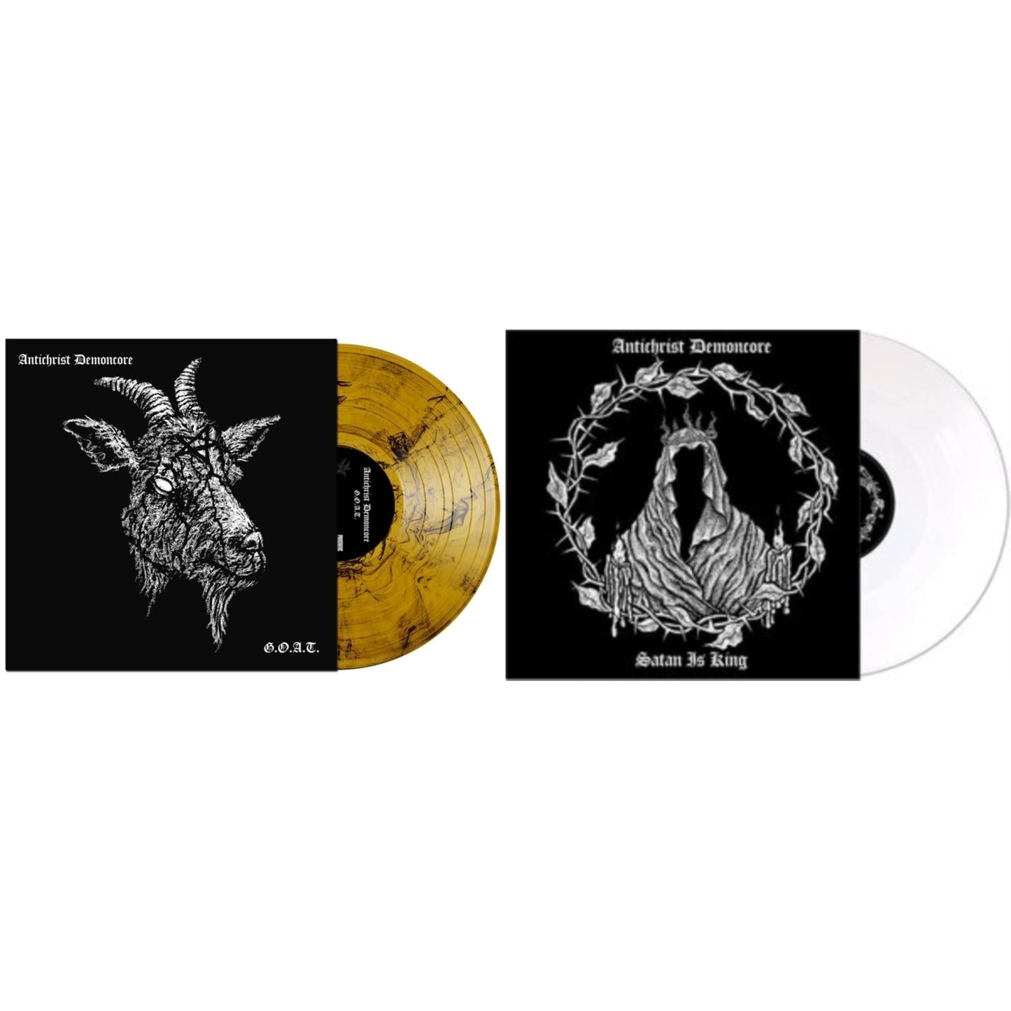 Acxdc - Satan Is King (White LP Vinyl) & G.O.A.T. (Orange & Black Marbled LP Vinyl)