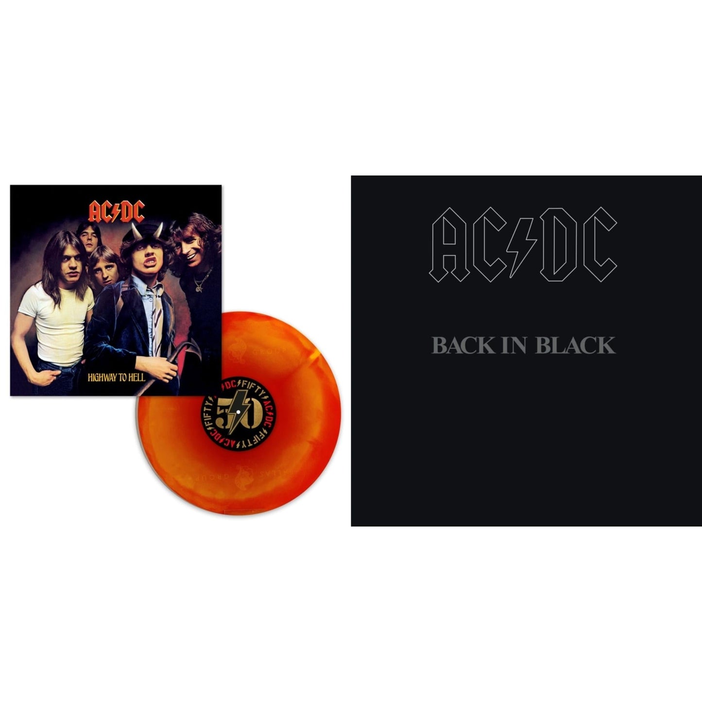 Ac/Dc - Highway To Hell (Orange Blend LP Vinyl) & Back In Black (180G)