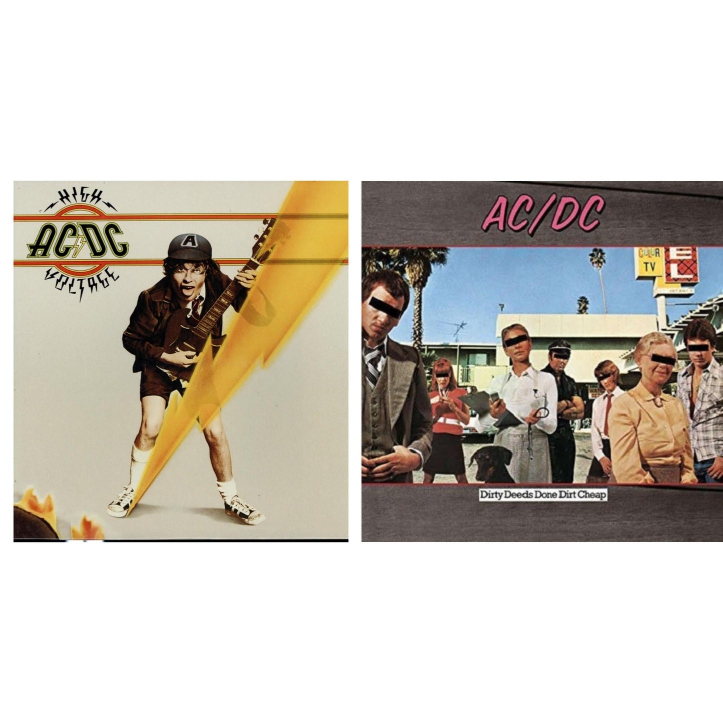 Ac/Dc - High Voltage (180G) & Dirty Deeds Done Dirt Cheap (180G) - LP Vinyl Bundle
