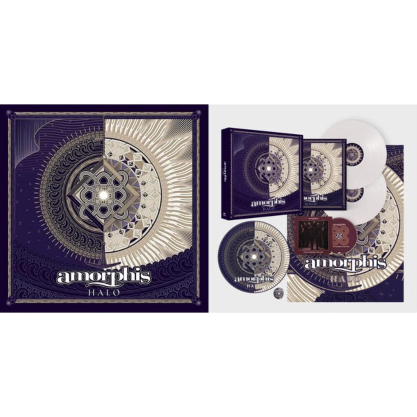 Amorphis - Halo (Red Transparent LP Vinyl) & Halo (Deluxe/Boxset/White LP Vinyl/CD/Slip Mat/Poster