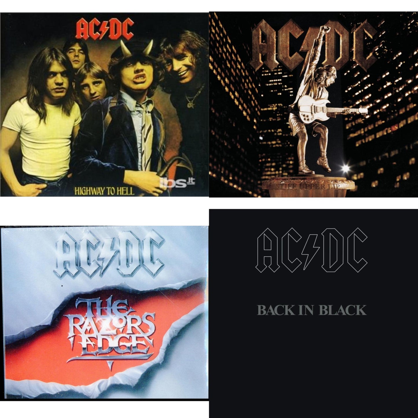 Ac/Dc - Highway To Hell & Back In Black & Razor's Edge & Stiff Upper Lip - CD Bundle
