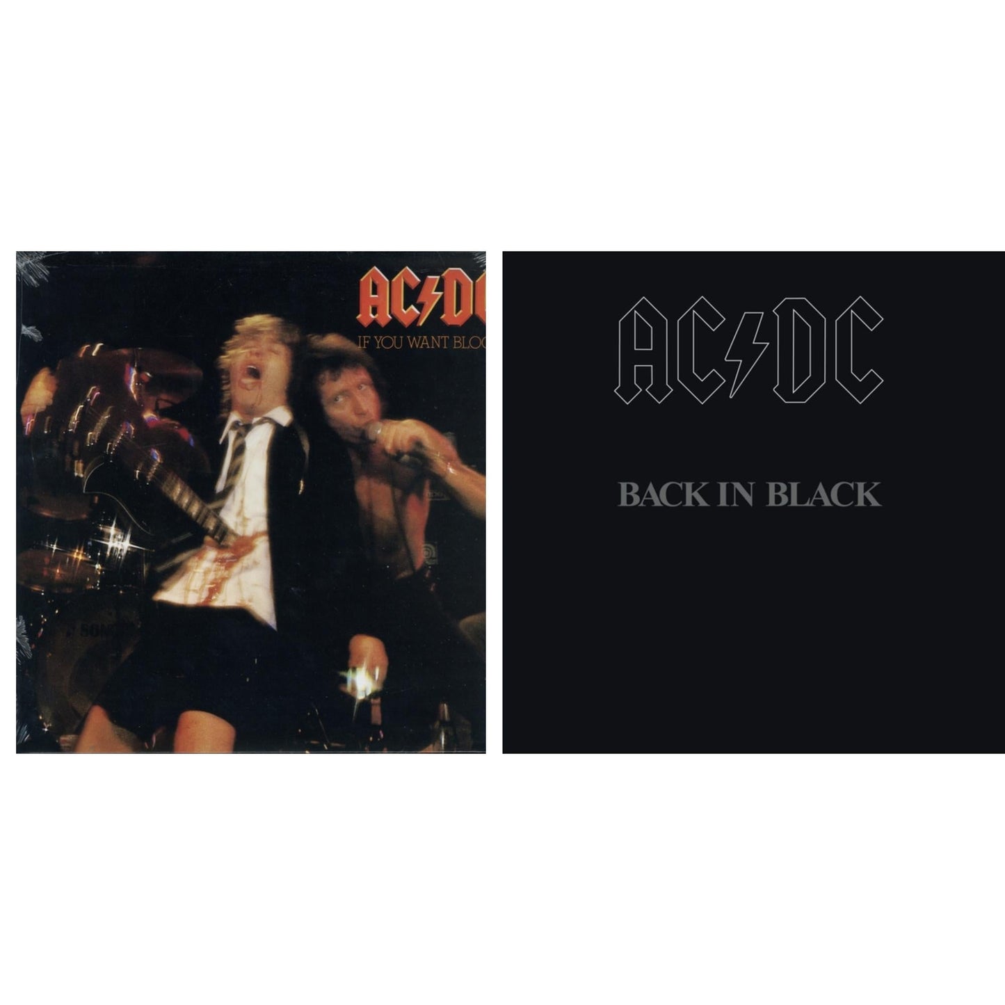 Ac/Dc - If You Want Blood You've Got It (180G) & Back In Black (180G) - LP Vinyl Bundle