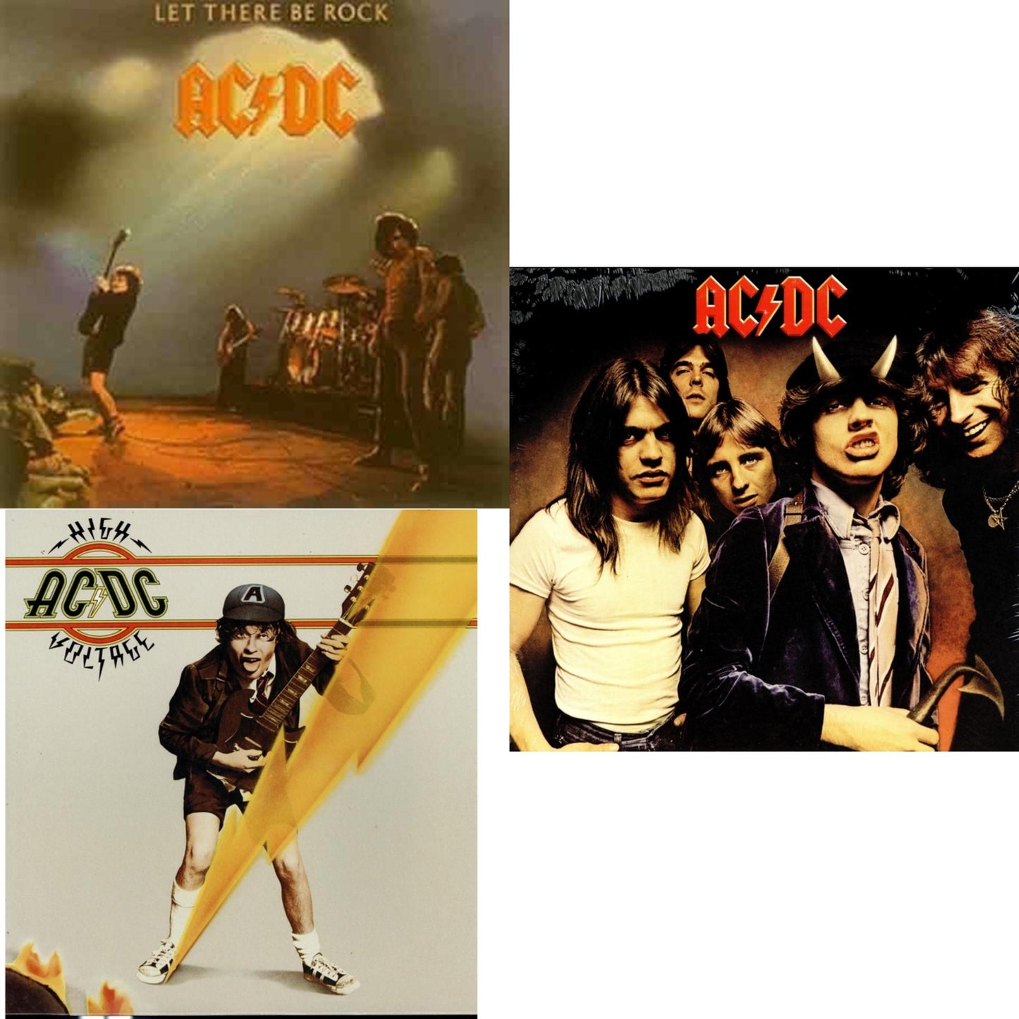 Ac/Dc - High Voltage (180G) & Let There Be Rock (180G) & Highway To Hell (180G) - LP Vinyl Bundle