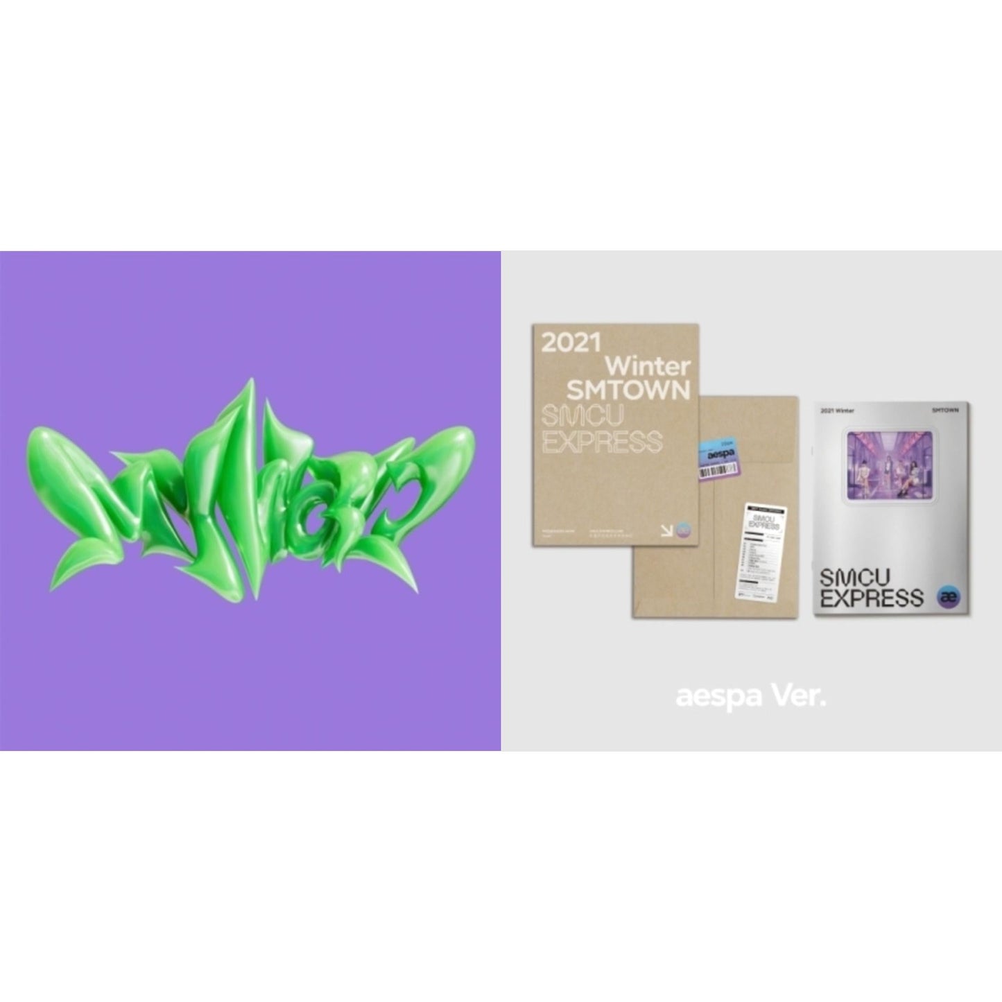 Aespa - My World (3Rd Mini Album/Tabloid Version) & 2021 Winter Smtown: Smcu Exrpess (Aespa) - CD Bundle