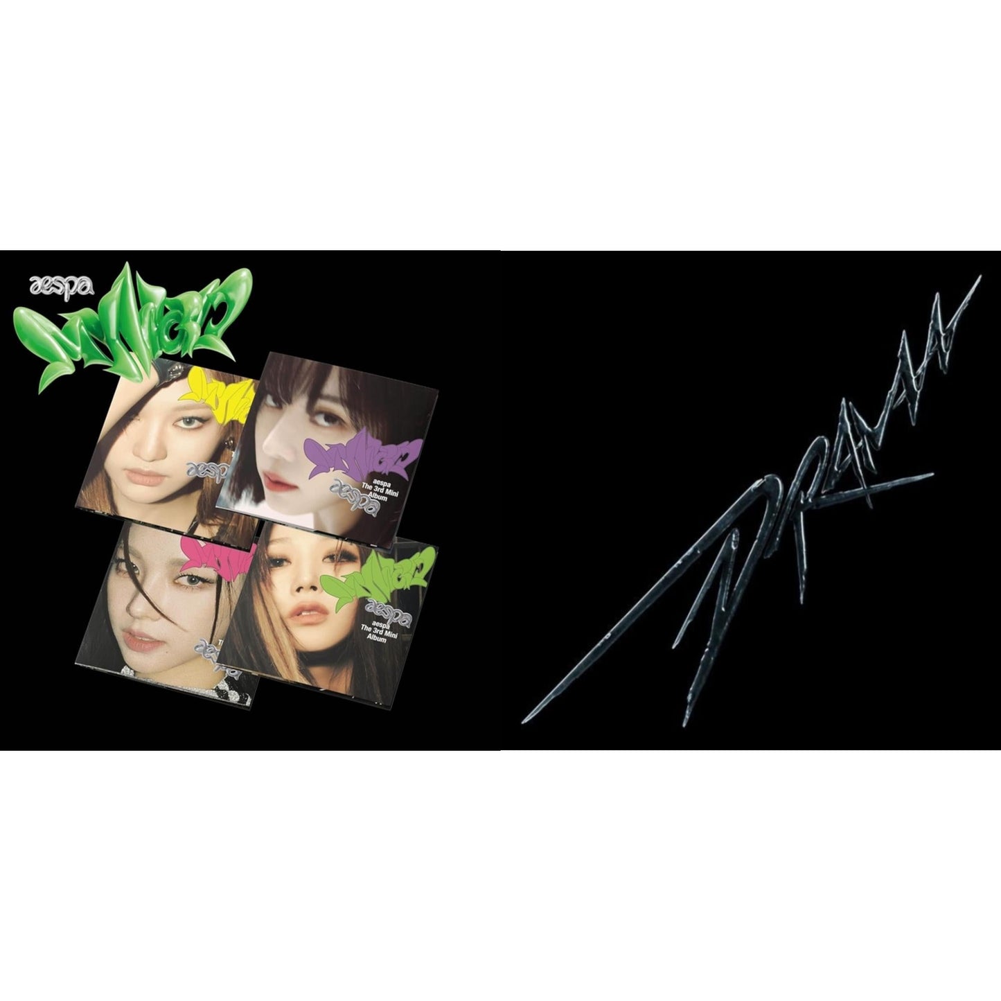 Aespa - My World (3Rd Mini Album/Poster Version) & Drama (4Th Mini Album/Version C) - CD Bundle