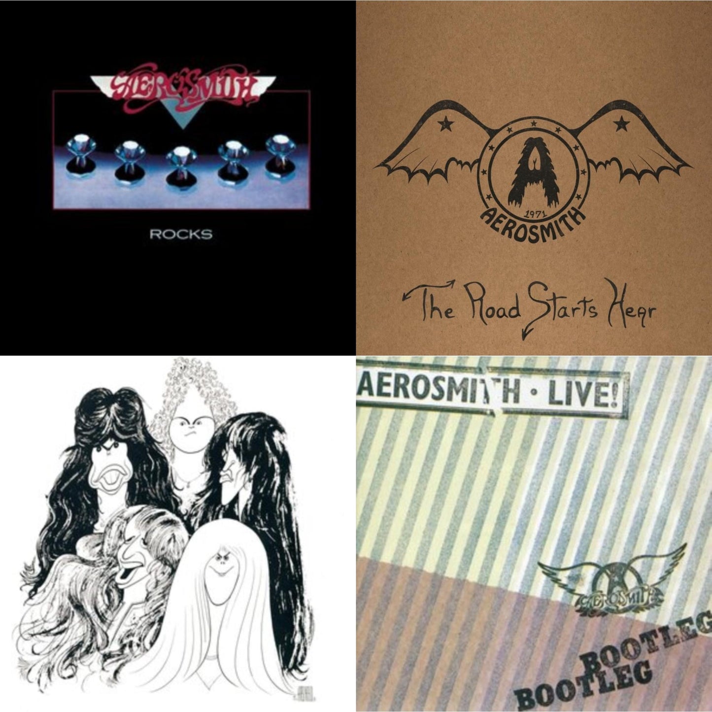 Aerosmith - 1971: The Road Starts Here & Rocks & Live! Bootleg (2LP) & Draw The Line