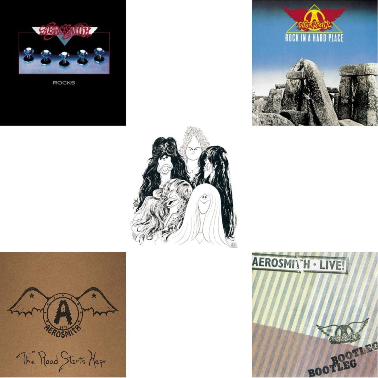 Aerosmith - 1971: The Road Starts Here & Rocks & Rock In A Hard Place & Live! Bootleg (2LP) & Draw The Line