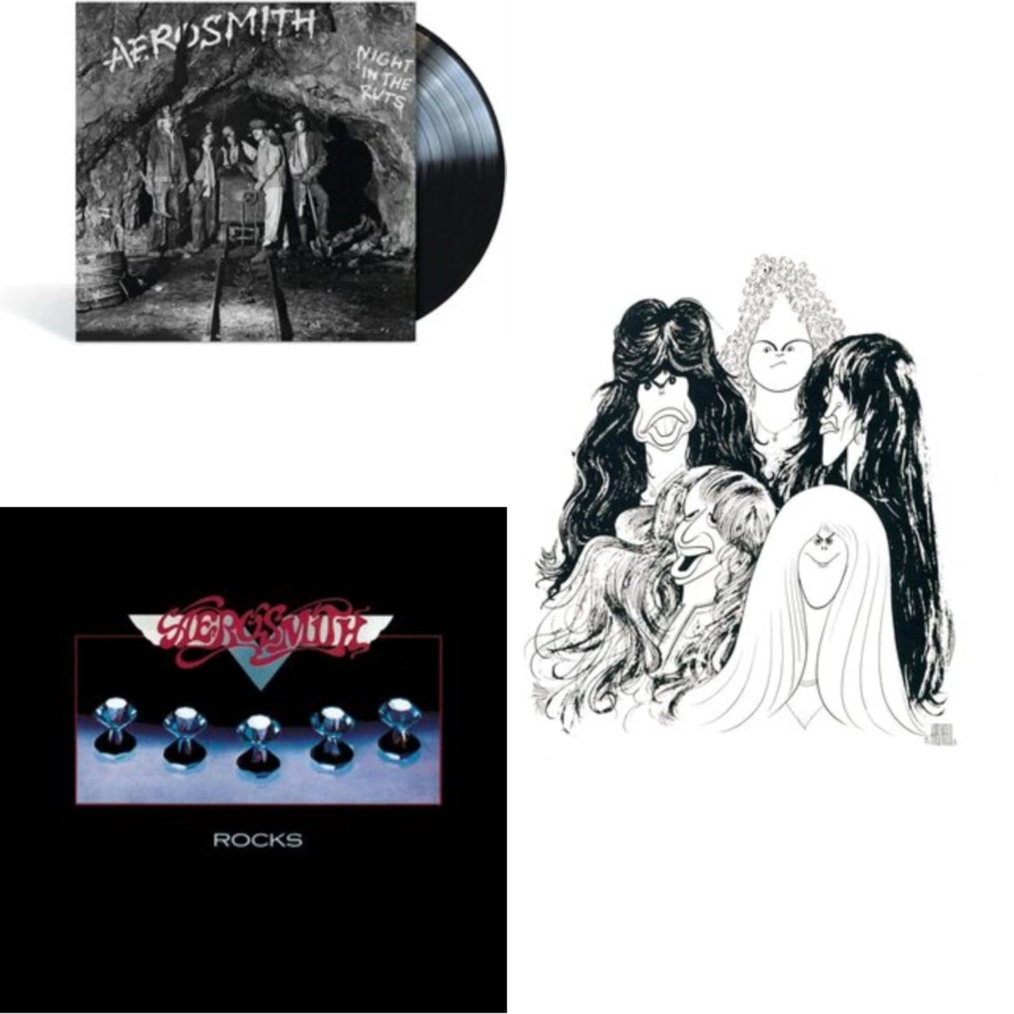 Aerosmith - Night In The Ruts & Rocks & Draw The Line - LP Vinyl Bundle