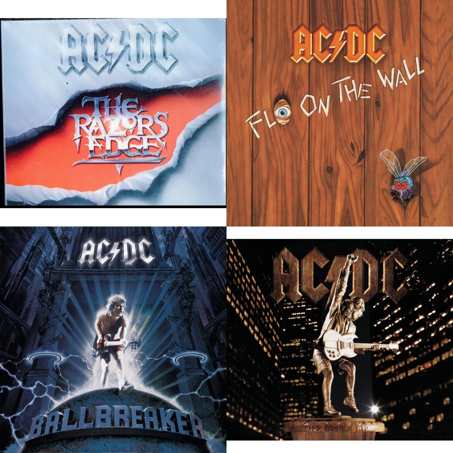 Ac/Dc - Razor's Edge & Ballbreaker & Stiff Upper Lip & Fly On The Wall - CD Bundle