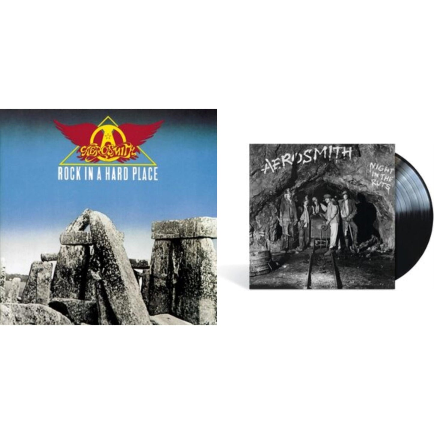 Aerosmith - Rock In A Hard Place & Night In The Ruts - LP Vinyl Bundle