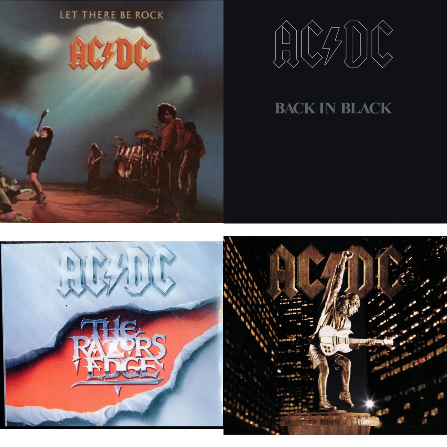 Ac/Dc - Let There Be Rock & Back In Black & Razor's Edge & Stiff Upper Lip - CD Bundle