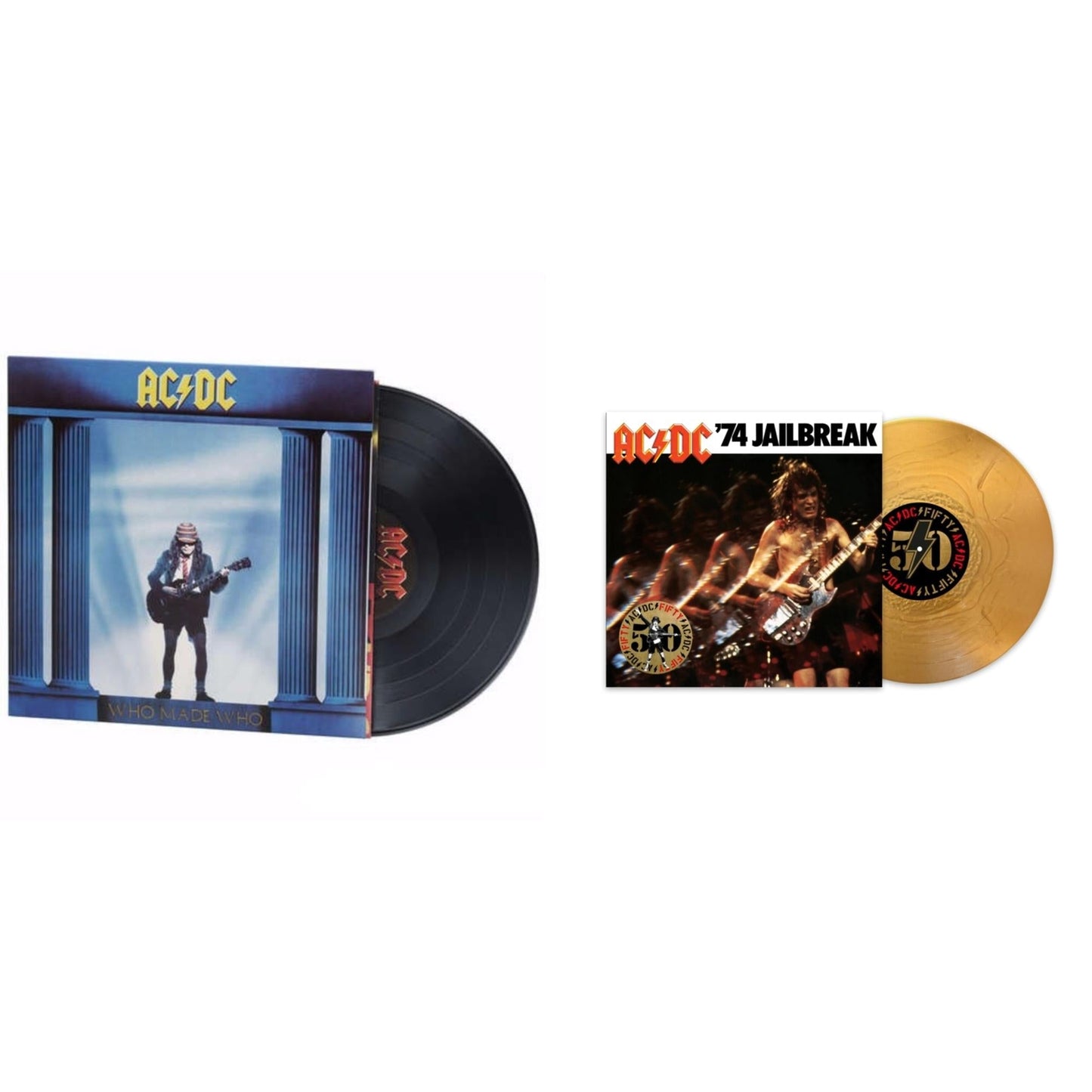 Ac/Dc - Who Made Who (180G) & 74 Jailbreak (50Th Anniversary/Gold Color LP Vinyl)