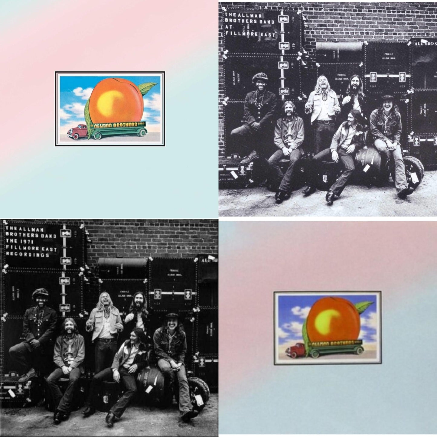 Allman Brothers Band - Eat A Peach (2LP) & Live At Fillmore East & At Fillmore East (2LP) & Eat A Peach (Light Pink & Light Blue LP Vinyl)