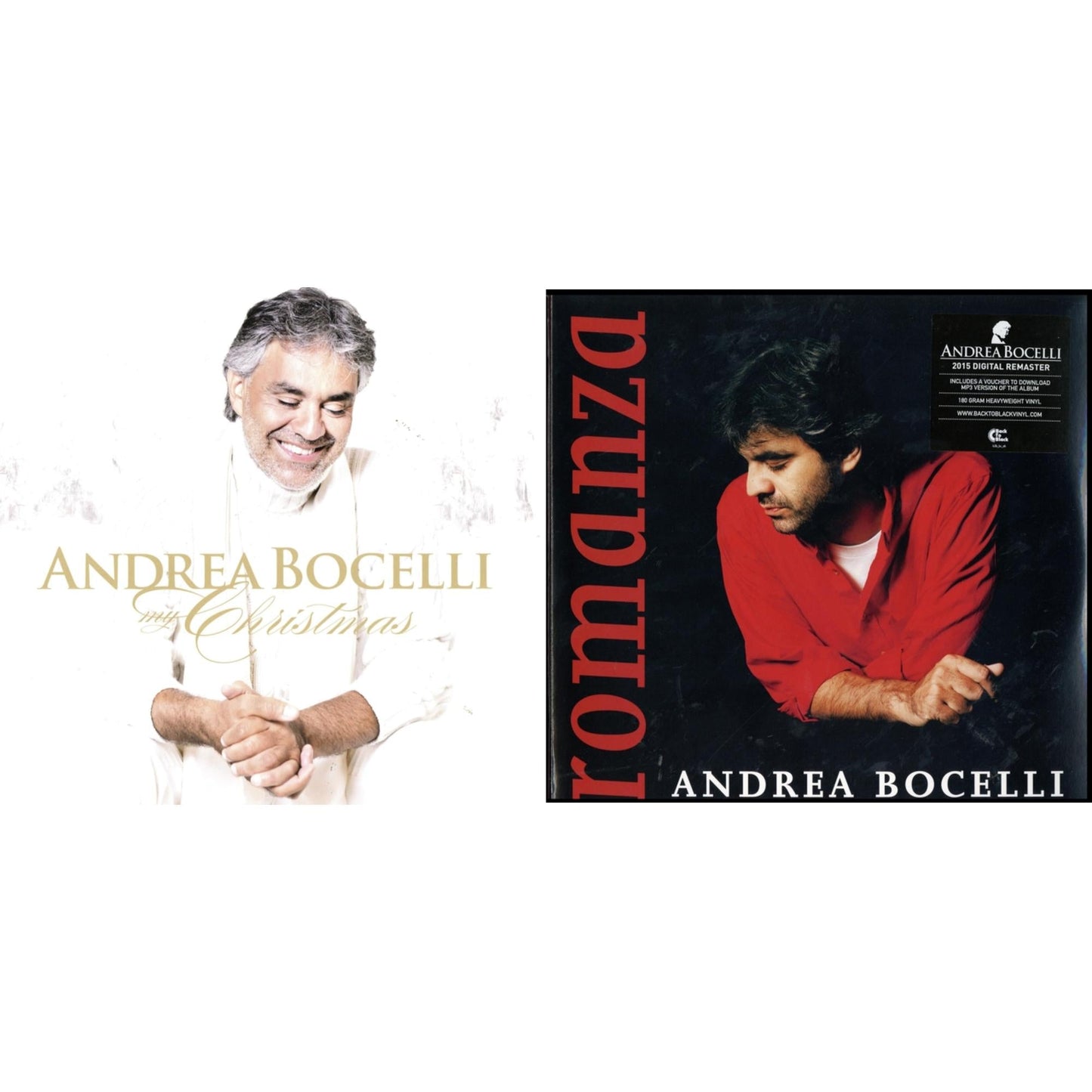 Andrea Bocelli - Romanza & My Christmas - LP Vinyl Bundle