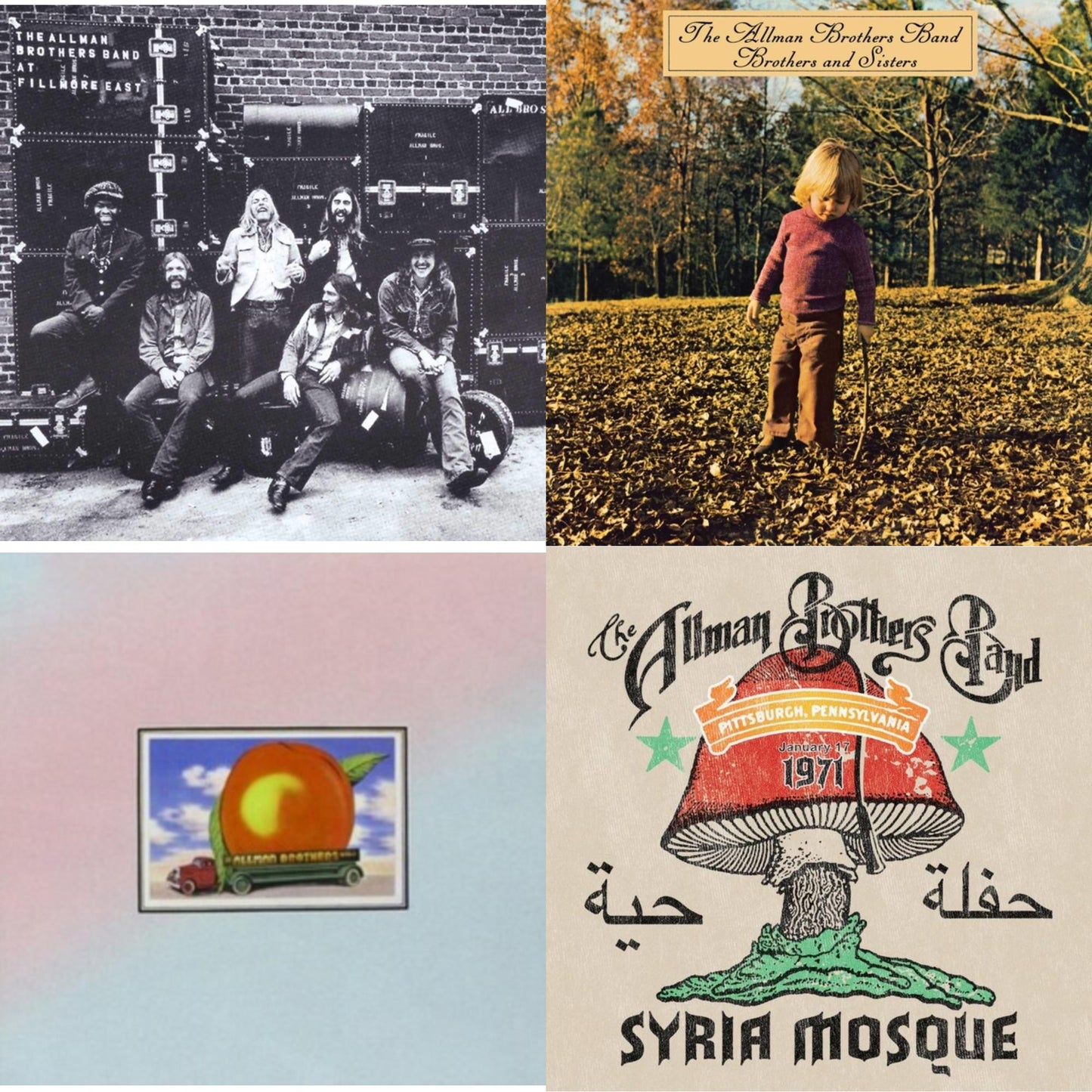 Allman Brothers Band - Live At Fillmore East & Brothers & Sisters & Eat A Peach (Light Pink & Light Blue LP Vinyl) & Syria Mosque: Pittsburgh, Pa January 17, 1971 (Live) (Pittsburgh Steel Gray Vinyl/2LP)