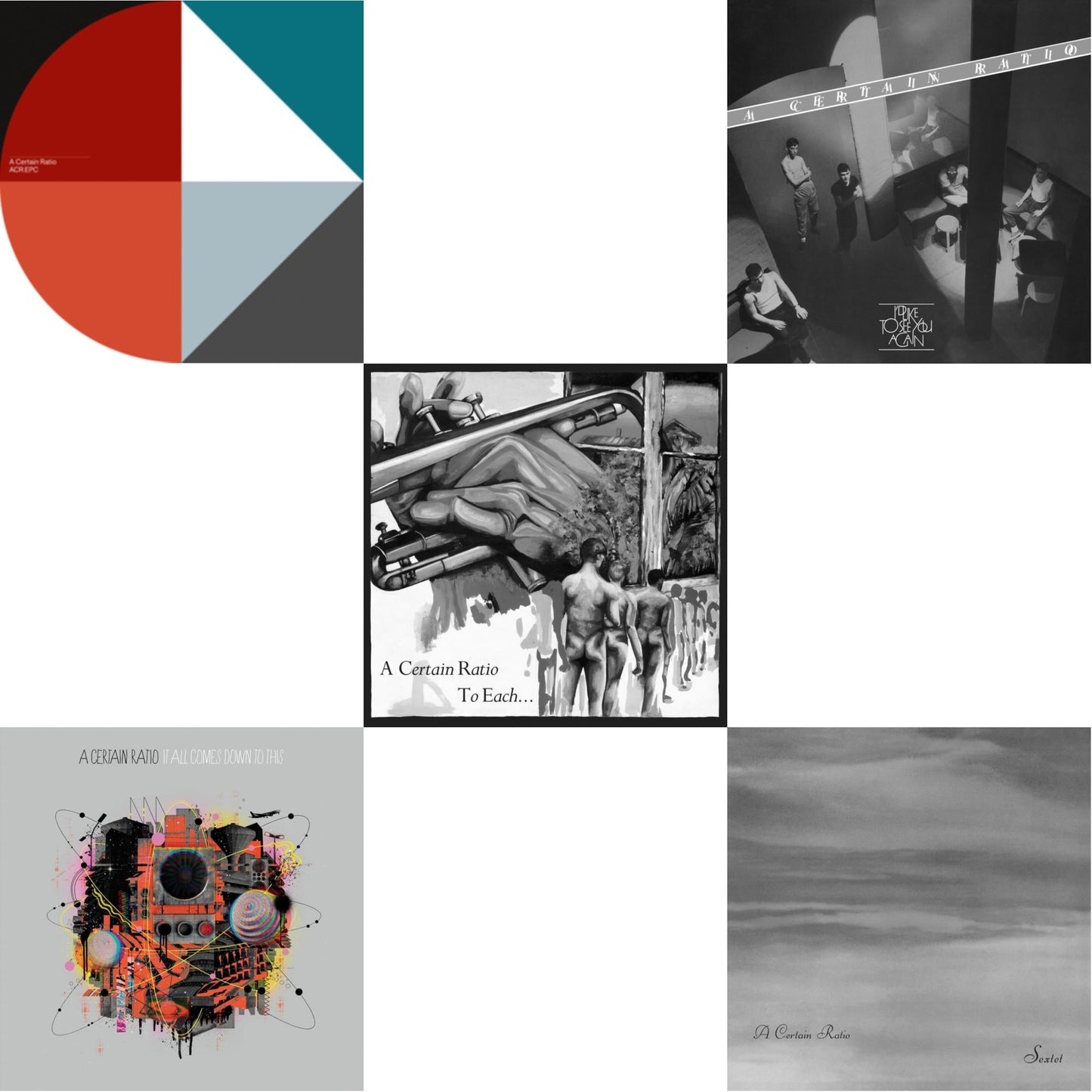 A Certain Ratio - Acr:Epc (Limited Edition/Cornflour Blue LP Vinyl) & It All Comes Down To This (Limited/Neon Pink LP Vinyl) & To Each... (Limited Edition White LP Vinyl) & I'd Like To See You Again (Limited Edition White LP Vinyl) & Sextet (Limited