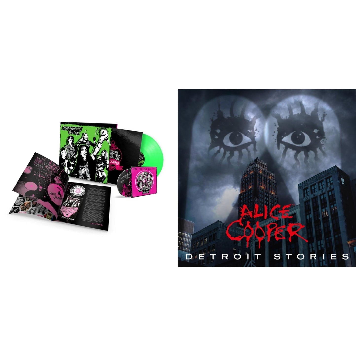 Alice Cooper - Live From The Astroturf (Glow-In-The-Dark LP Vinyl/DVD) & Detroit Stories (2LP)