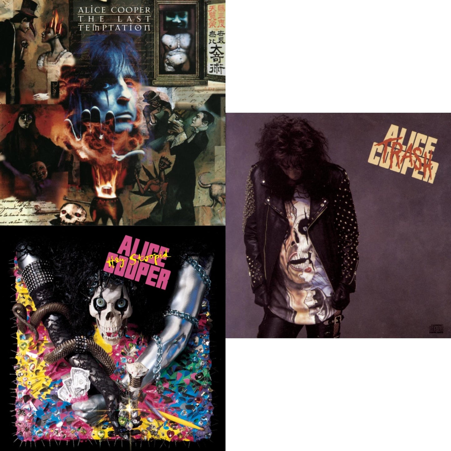 Alice Cooper - Trash & Hey Stoopid & Last Temptation - CD Bundle