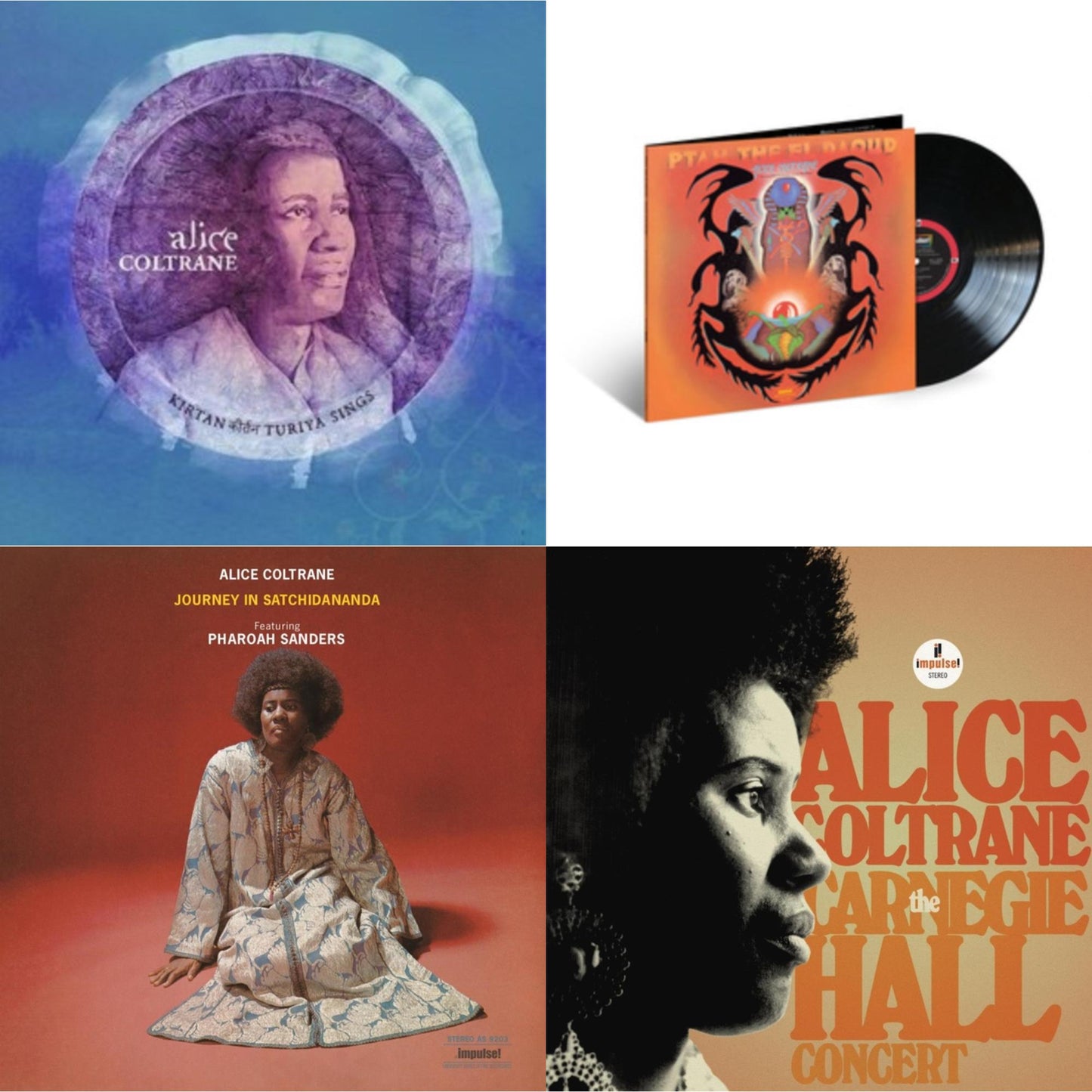 Alice Coltrane - Kirtan: Turiya Sings (2LP) & Ptah The El Daoud (Verve By Request Series) & Journey In Satchidananda (Verve Acoustic Sounds Series) & Carnegie Hall Concert (2LP)