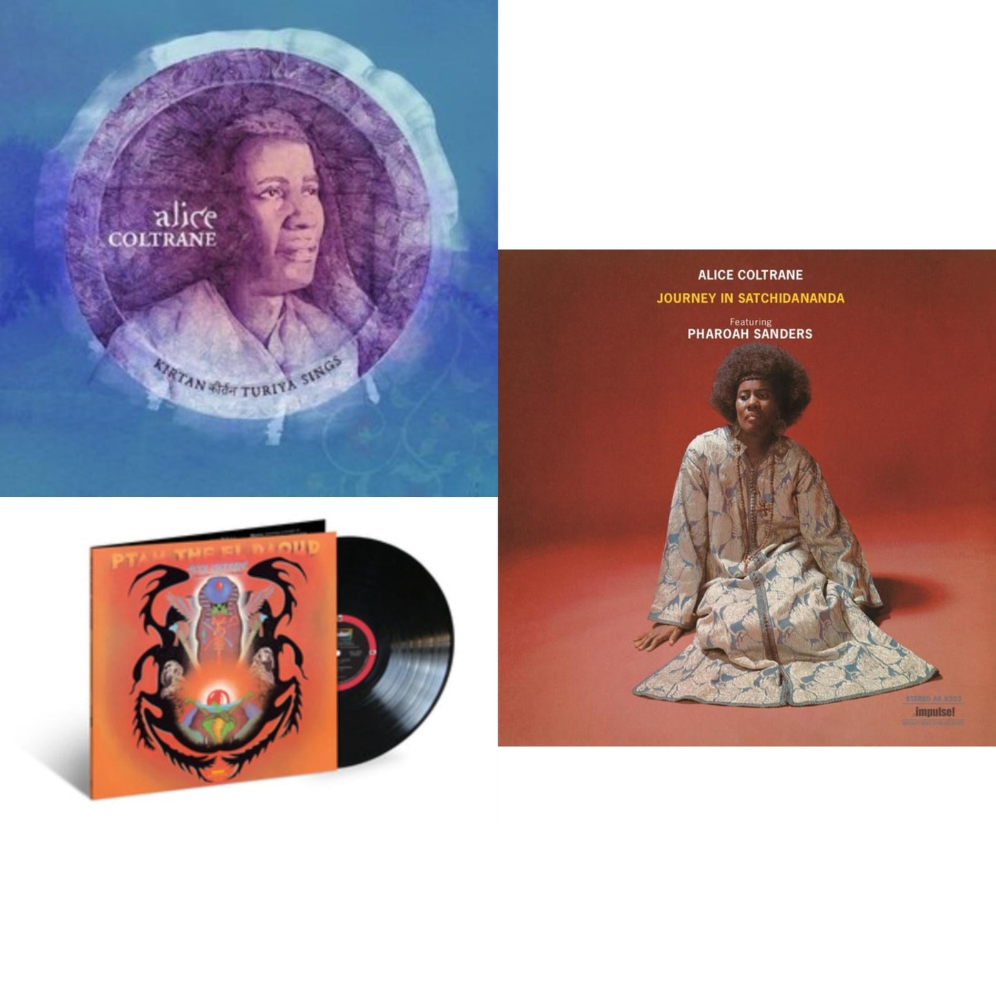 Alice Coltrane - Kirtan: Turiya Sings (2LP) & Ptah The El Daoud (Verve By Request Series) & Journey In Satchidananda (Verve Acoustic Sounds Series)