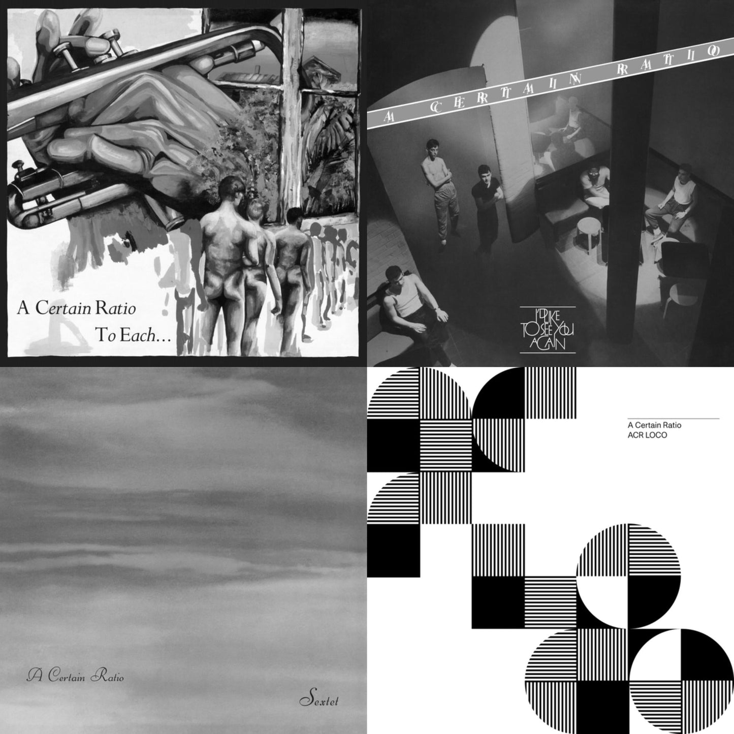 A Certain Ratio - To Each... (Limited Edition White LP Vinyl) & I'd Like To See You Again (Limited Edition White LP Vinyl) & Sextet (Limited Edition White LP Vinyl) & Acr Loco (Limited Edition Color LP Vinyl)