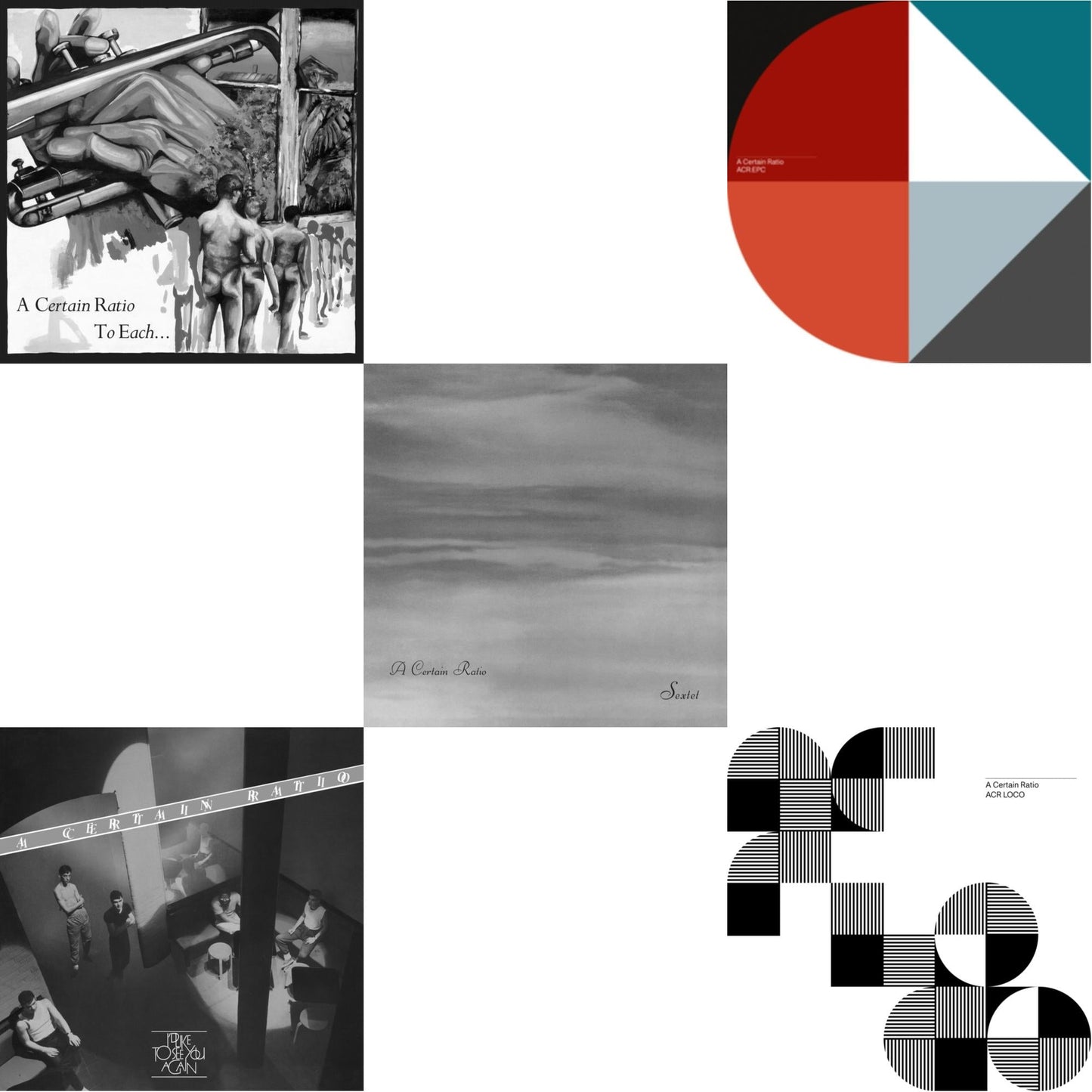 A Certain Ratio - To Each... (Limited Edition White LP Vinyl) & I'd Like To See You Again (Limited Edition White LP Vinyl) & Sextet (Limited Edition White LP Vinyl) & Acr:Epc (Limited Edition/Cornflour Blue LP Vinyl) & Acr Loco (Limited Edition Color
