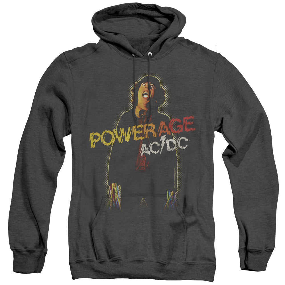AC/DC Powerage Heather Mens Hoodie Black Officially Licensed