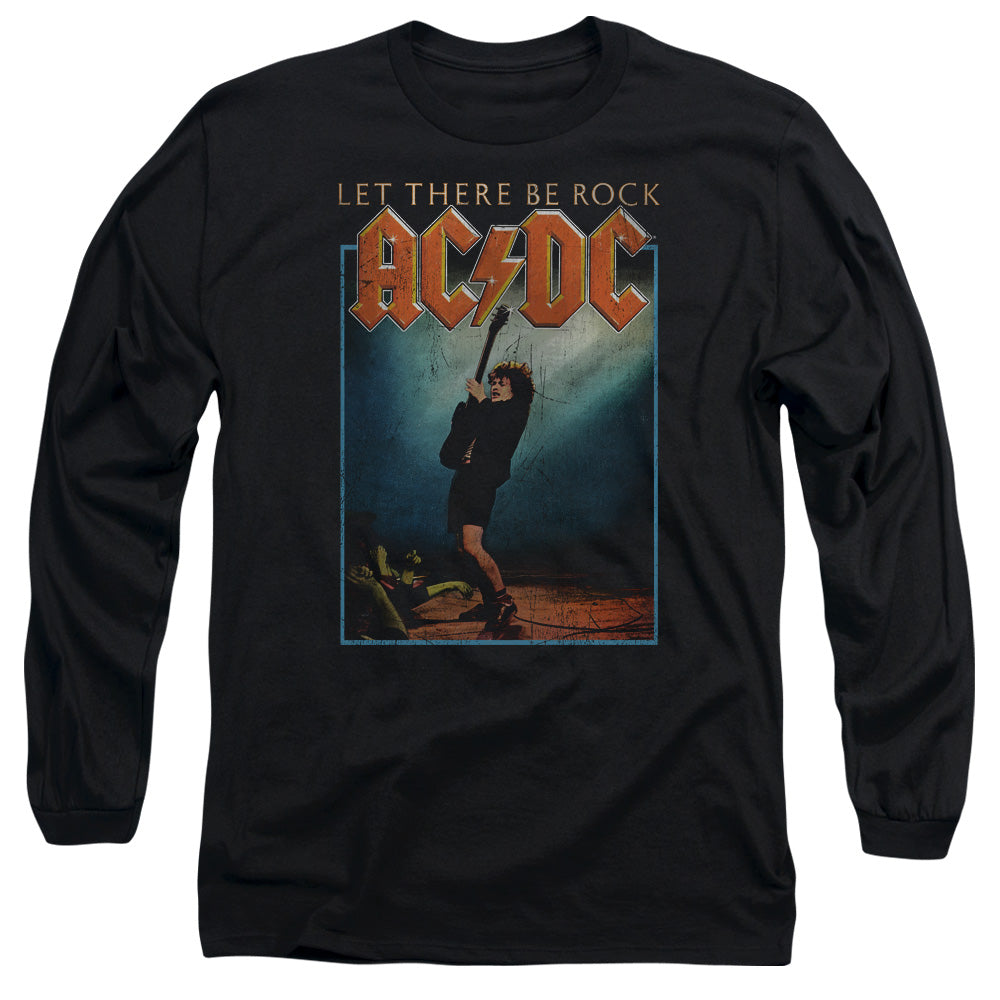 AC/DC Let There Be Rock Mens Long Sleeve Shirt Black Officially Licensed
