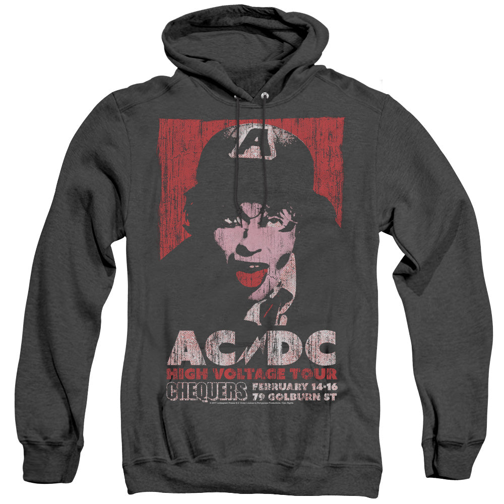 AC/DC High Voltage Live 1975 Heather Mens Hoodie Black Officially Licensed