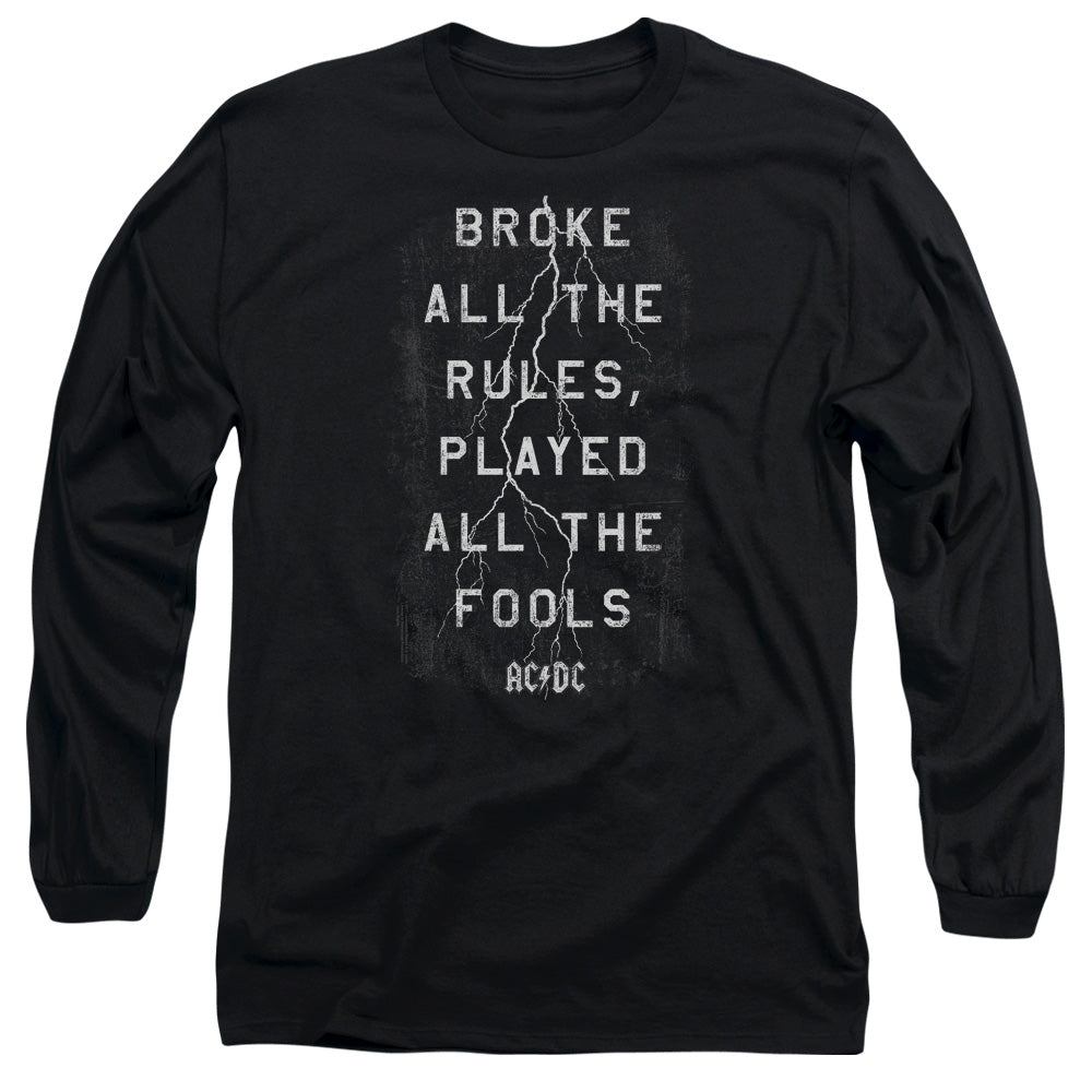 AC/DC Struck Mens Long Sleeve Shirt Black Officially Licensed