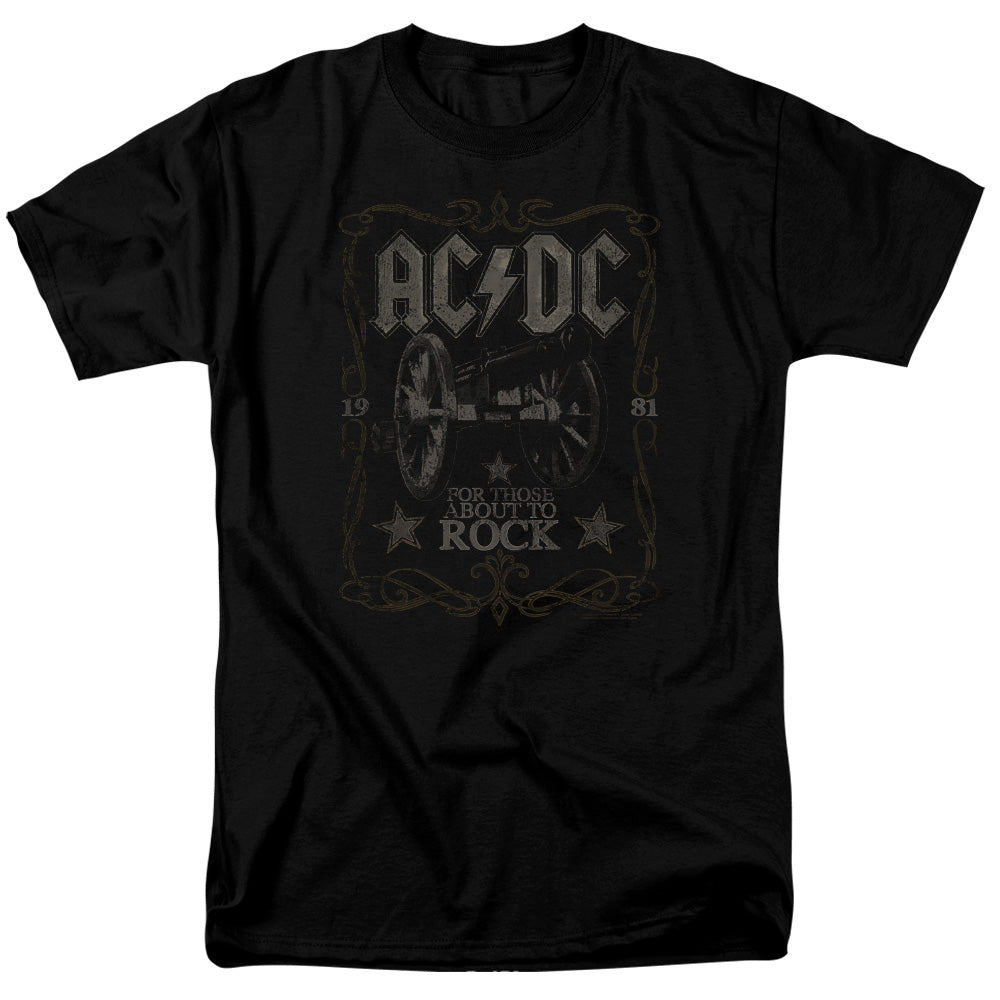 Acdc Rock Label Mens T Shirt Black