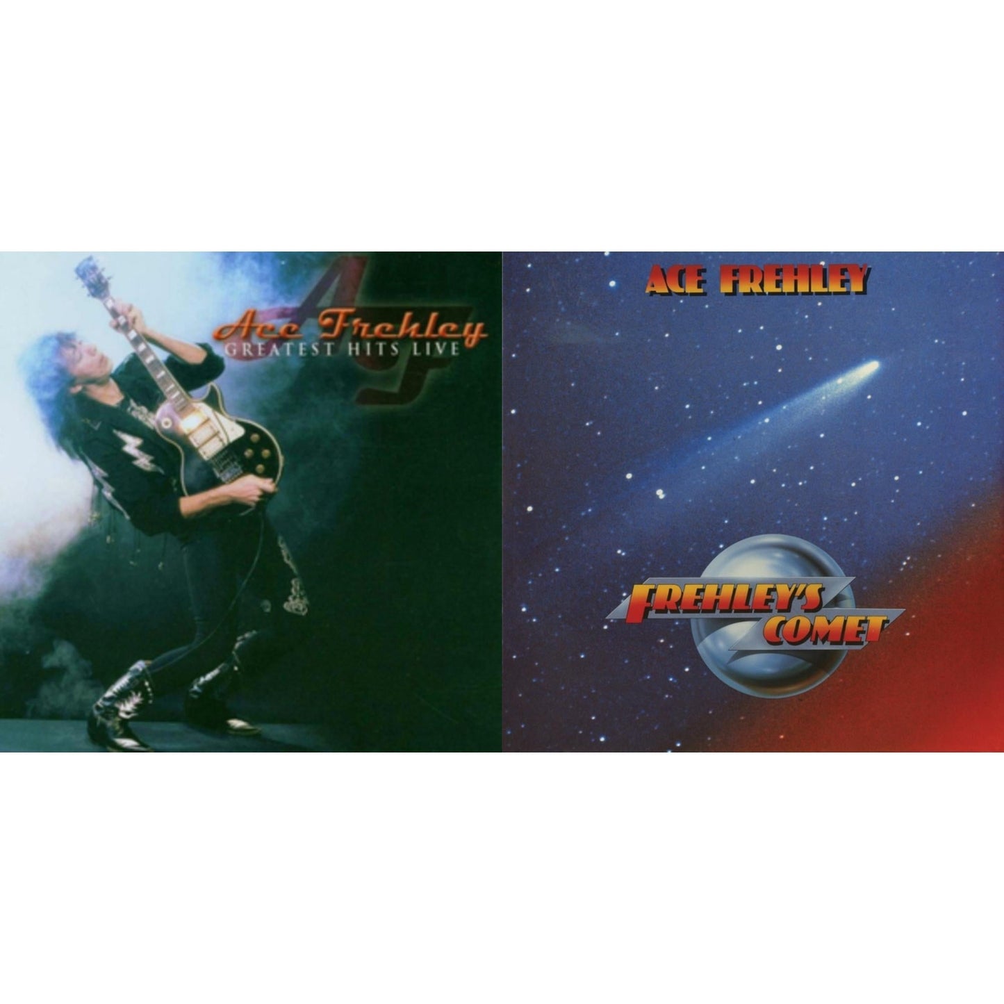Ace Frehley - Greatest Hits Live & Frehley's Comet (Red & Blue Hand Poured Effect LP Vinyl)