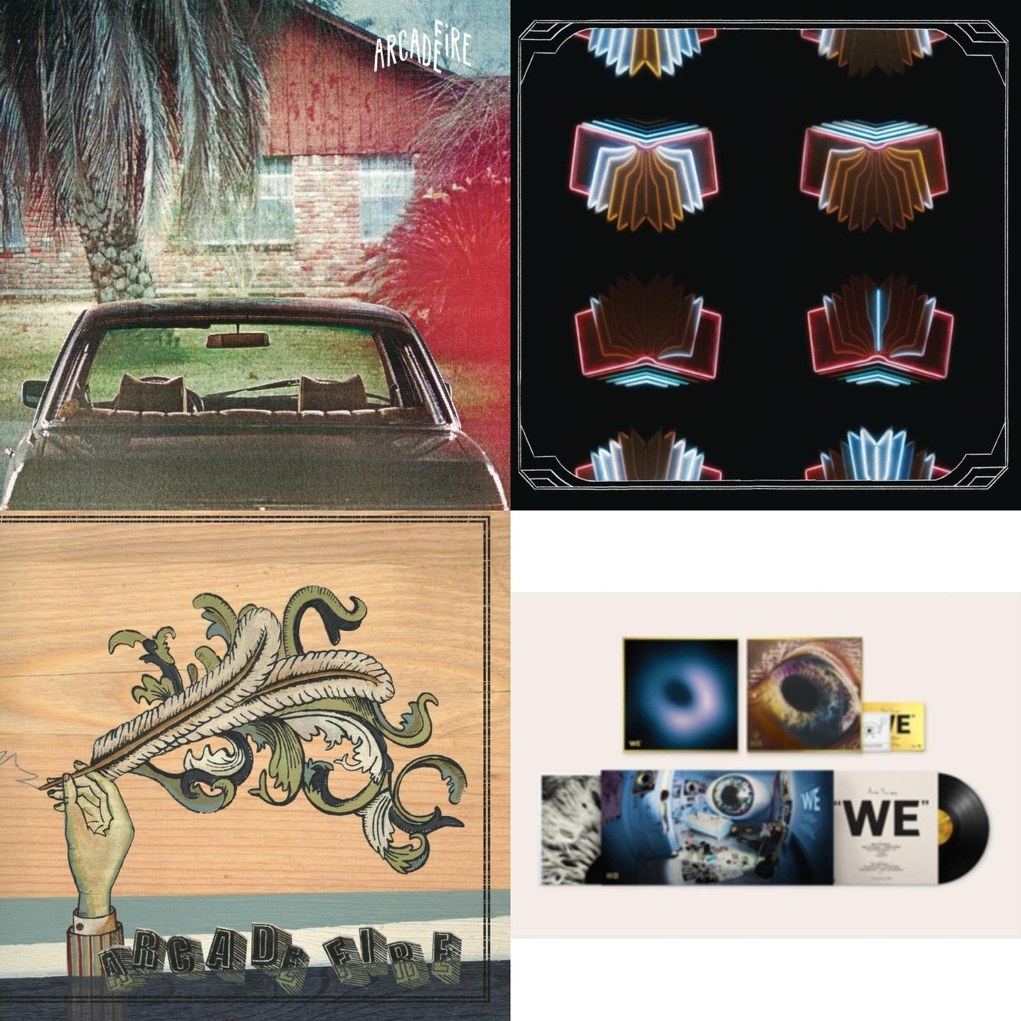 Arcade Fire - We (180G) & Funeral (150G/Gatefold) & Neon Bible (2LP/150G/Gatefold) & Suburbs (2LP/150G/Gatefold)
