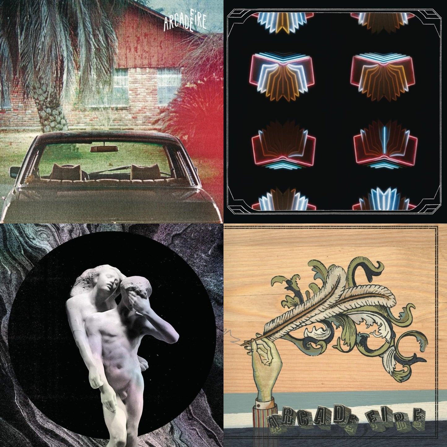 Arcade Fire - Reflektor (2LP/180G) & Funeral (150G/Gatefold) & Neon Bible (2LP/150G/Gatefold) & Suburbs (2LP/150G/Gatefold)