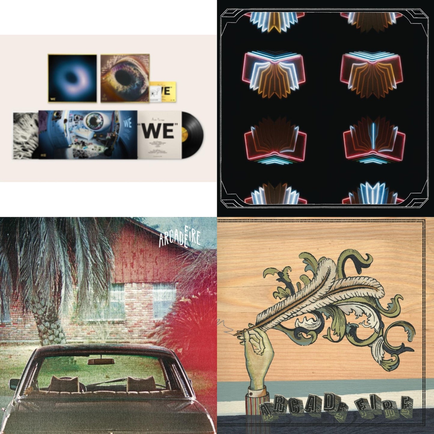 Arcade Fire - We (180G) & Neon Bible (2LP/150G/Gatefold) & Suburbs (2LP/150G/Gatefold) & Funeral (150G/Gatefold)